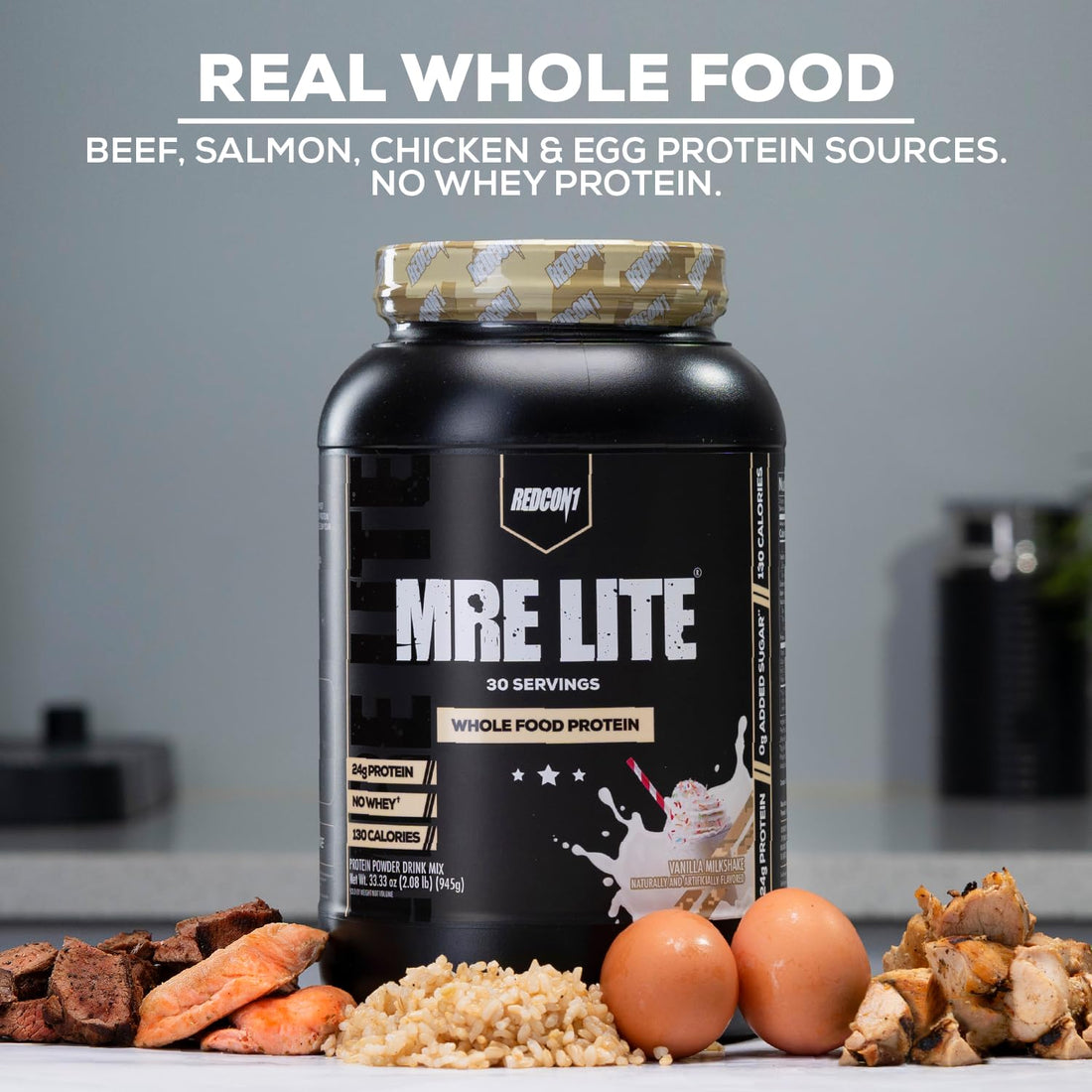 REDCON1 MRE Lite Whole Food Protein Powder, Cookies N' Cream - Low Carb & Whey REDCON1 uk supplements
