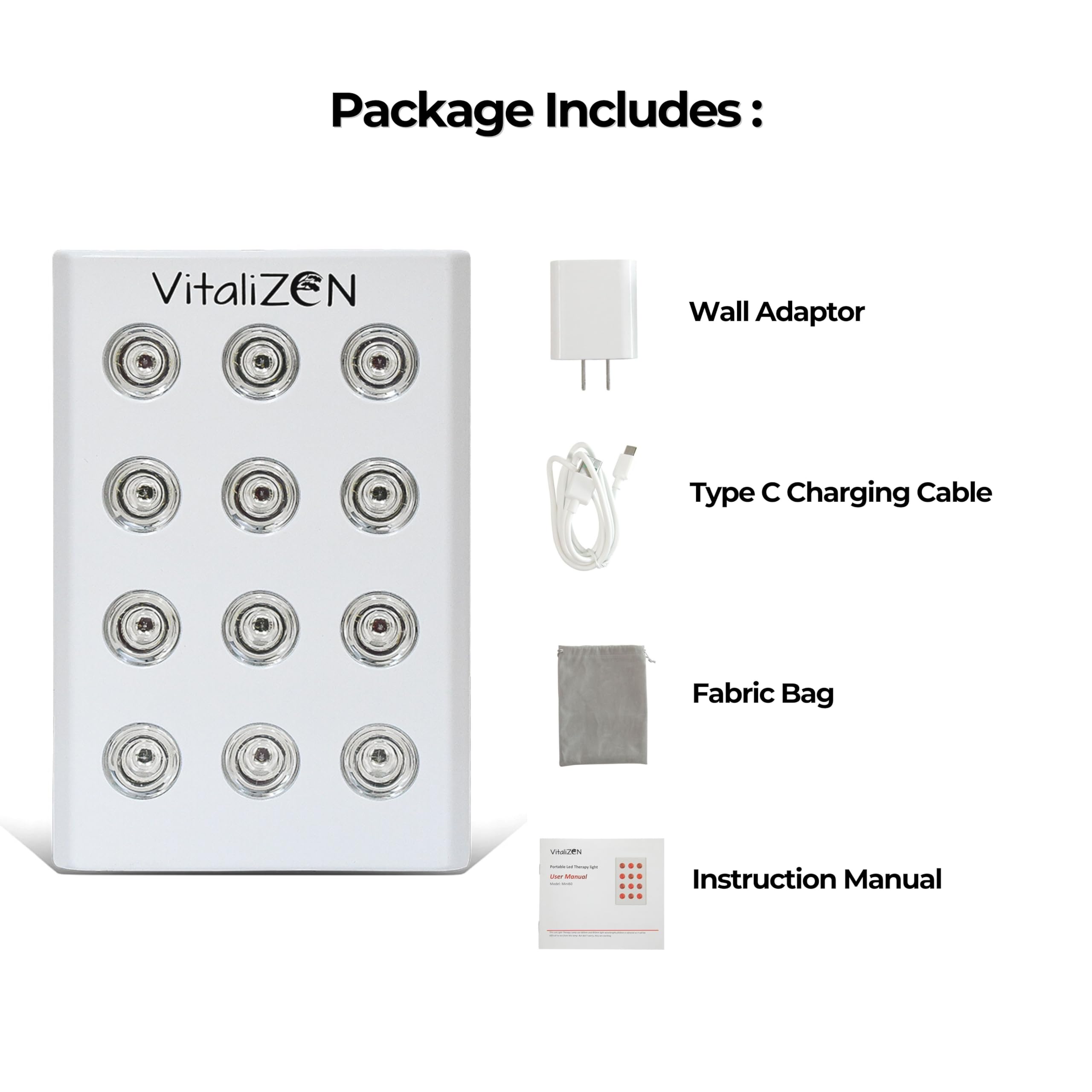 VitaliZEN Cosmo 60 Watt, Rechargeable Red & Near-Infrared Light Therapy Device. 660nm & 850nm VitaliZEN uk supplements