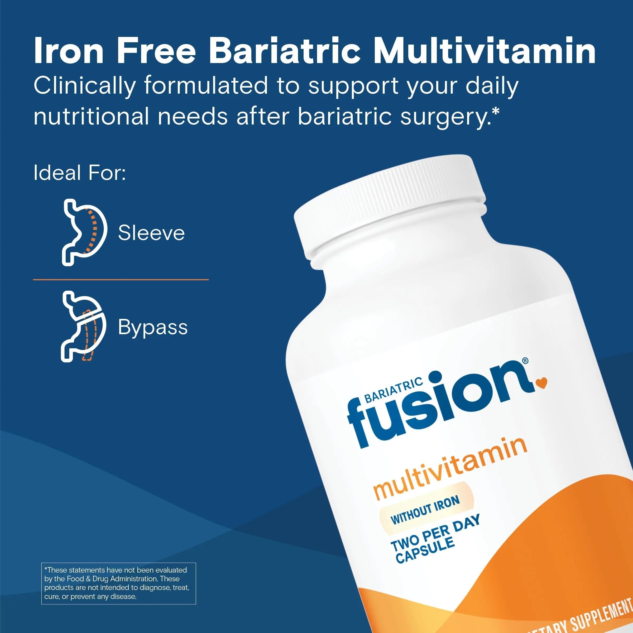 Bariatric Fusion Bariatric Multivitamin Without Iron | Post Bariatric Surgery Patients | Iron Free Bariatric Vitamin Bariatric Fusion uk supplements
