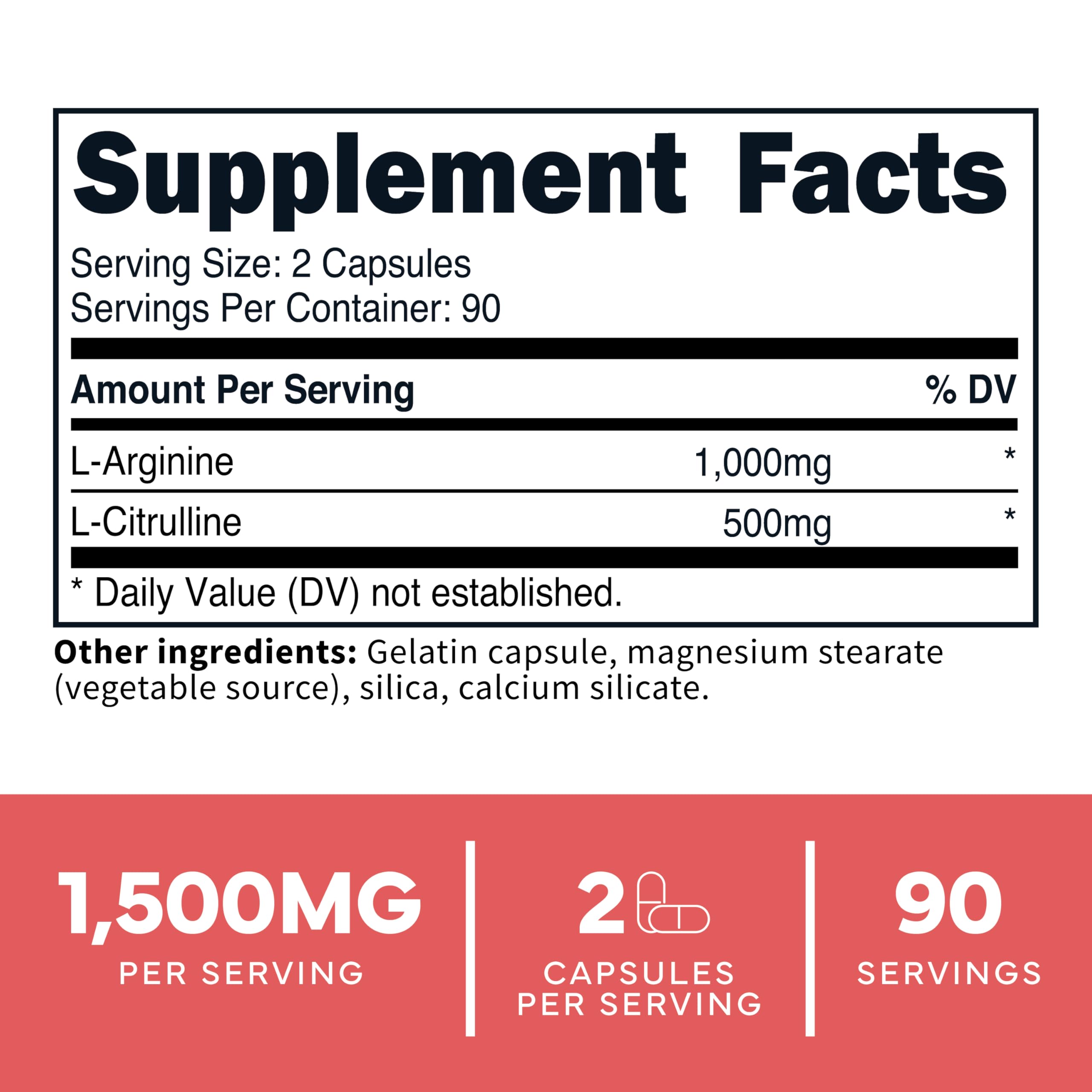 Type Zero L-Arginine + L-Citrulline Supplement (1500mg) - Nitric Oxide Booster - Clean, Keto-Friendly, GMO-Free, 180 Capsules, 90 Servings Type Zero uk supplements