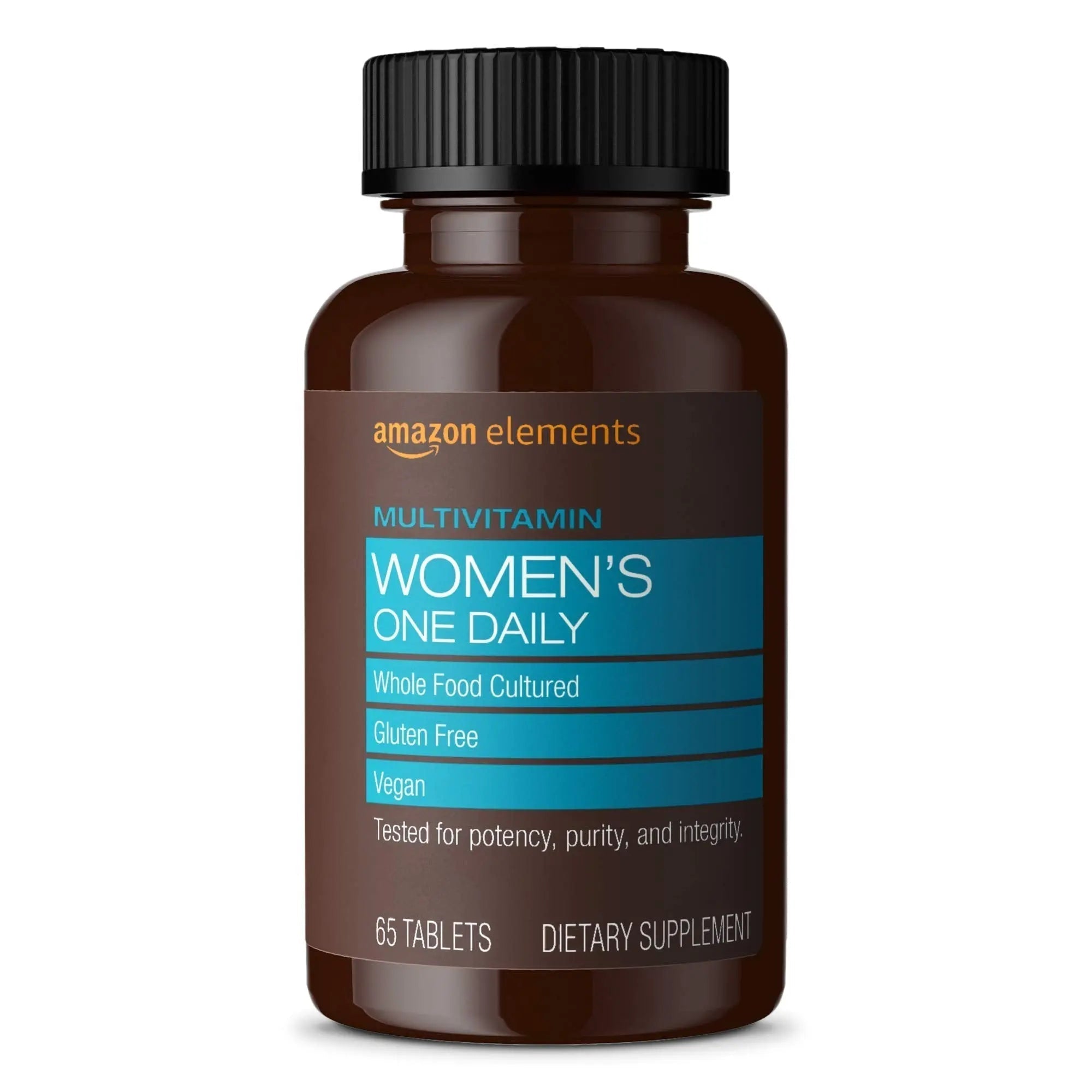 Amazon Elements Women’s One Daily Multivitamin, 59% Whole Food Cultured, Vegan, 65 Tablets, 2 month supply Amazon Elements uk supplements