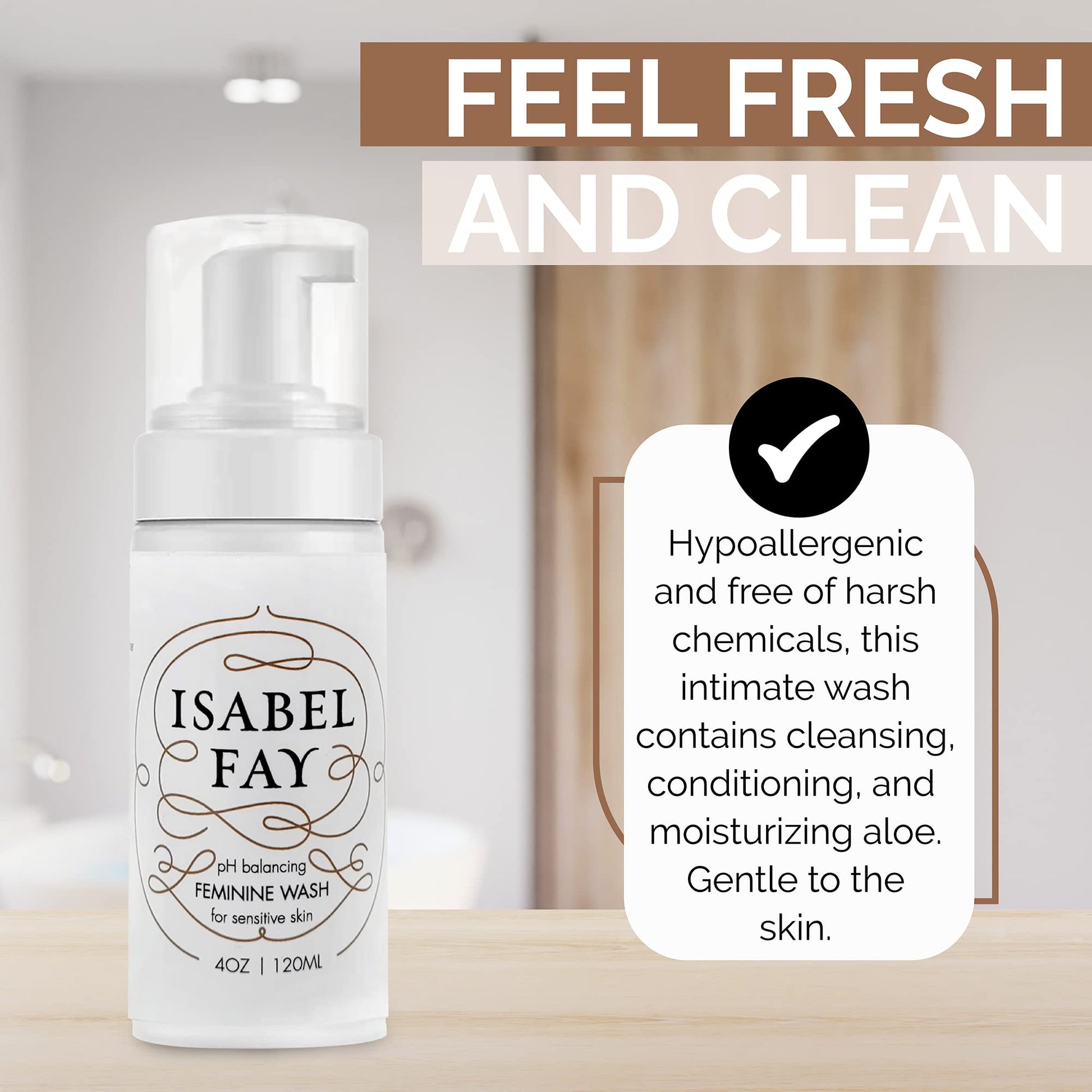 Isabel Fay ph Balanced Feminine Intimate Foam Wash gentle and safe for sensitive skin Isabel Fay uk supplements