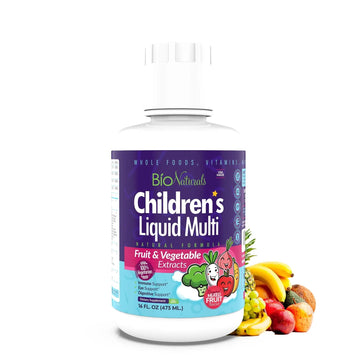 Bio Naturals Children's Liquid Multivitamin & Immune Booster - Natural Supplement for Kids & Toddlers with Vitamins A B C D3 E, Fiber Bio Naturals uk supplements