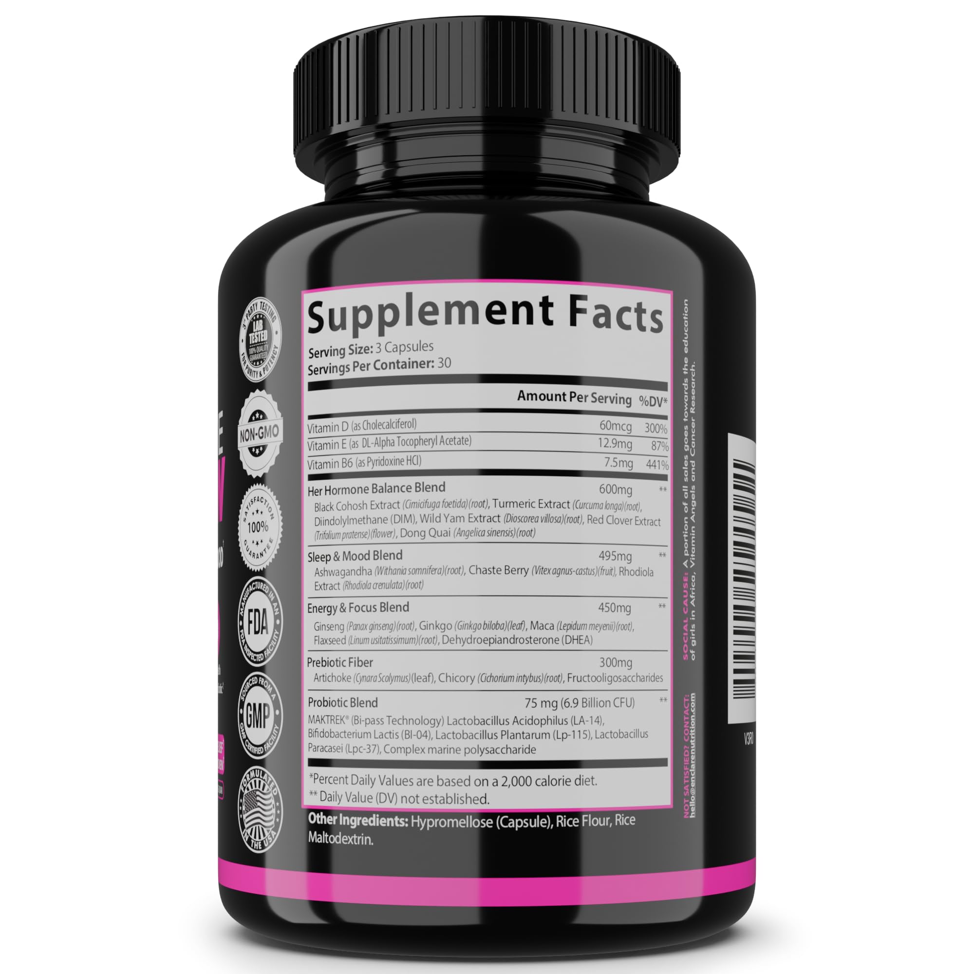 Menopause Supplement for Women – Complete MenoFlow 1700mg Daily Multi-Symptom Support, Hot Flash Relief, Hormone Balance, Mood & Energy, with Black Cohosh, Red Clover & Ashwagandha – 90 Veggie Caps THE ENCLARE NUTRITION uk supplements
