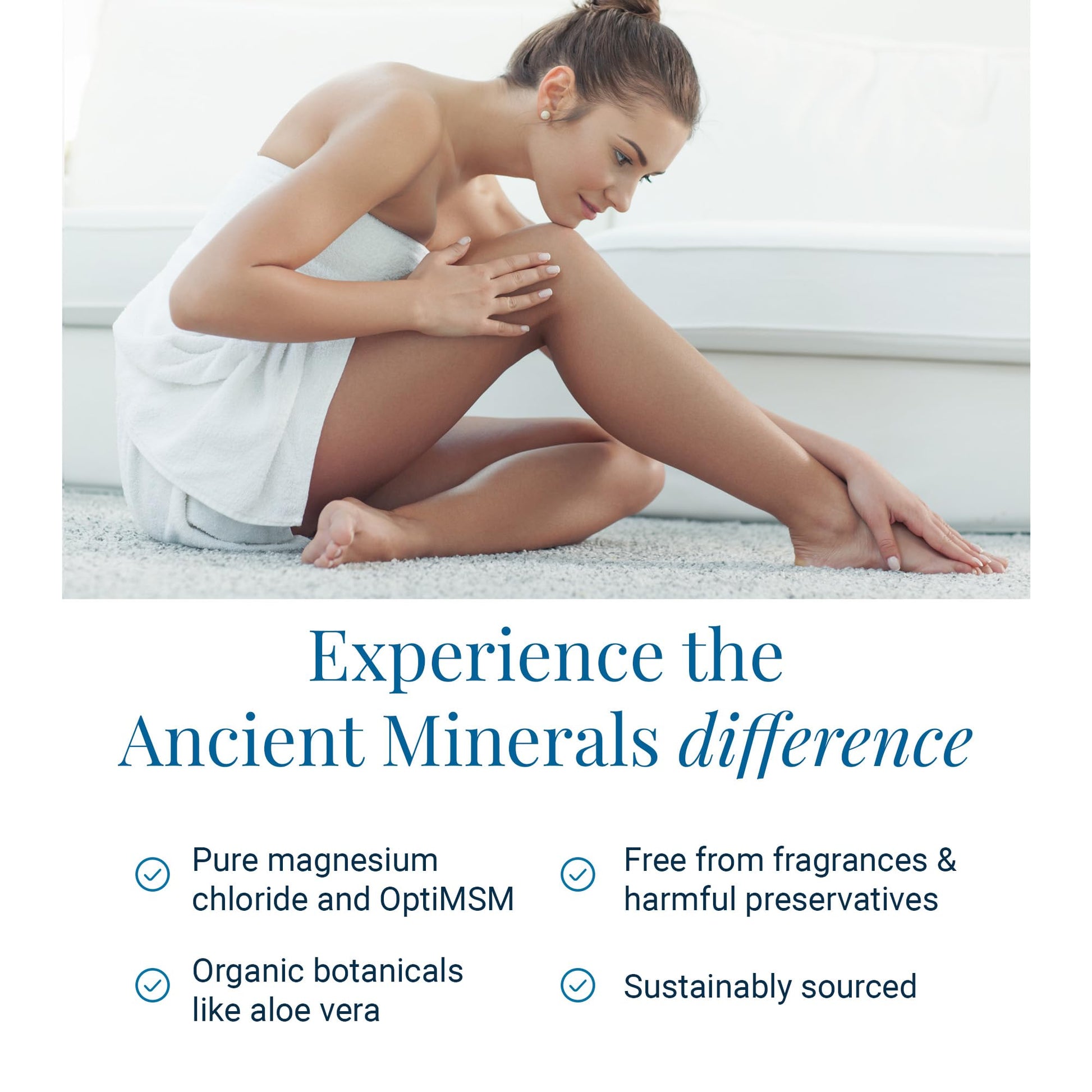 Ancient Minerals Magnesium Gel Ultra with OptiMSM and Aloe Vera - Topical Magnesium Gel Formula with MSM Best Used for Massage and Topical Application (8oz) Aus Healthcare uk supplements