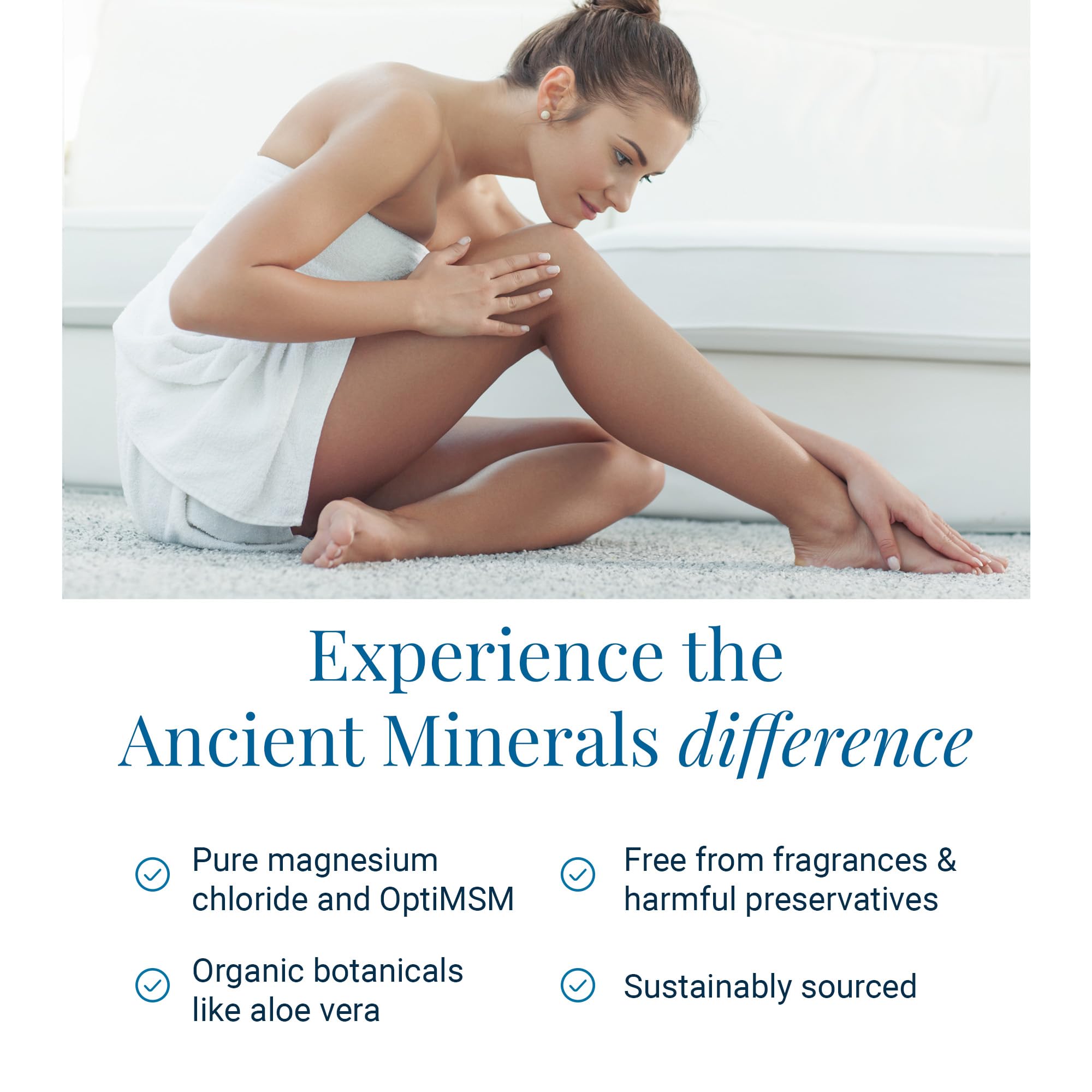 Ancient Minerals Magnesium Gel Ultra with OptiMSM and Aloe Vera - Topical Magnesium Gel Formula with MSM Best Used for Massage and Topical Application (8oz) Aus Healthcare uk supplements