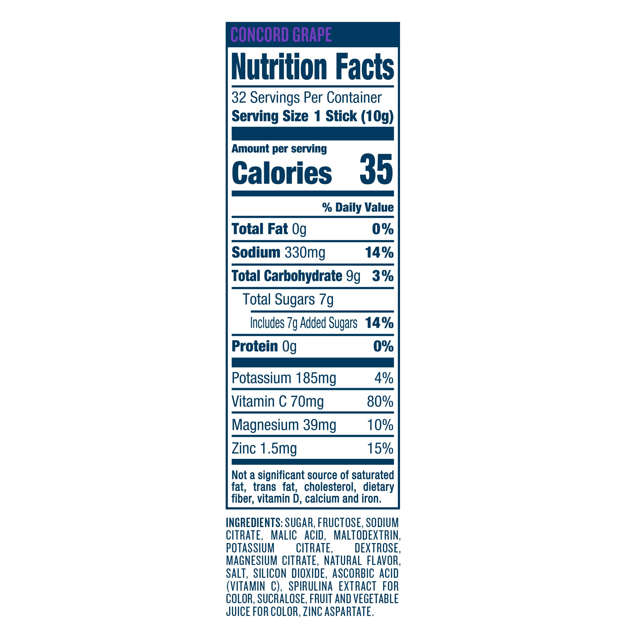 DripDrop Hydration - Electrolyte Powder Packets - Concord Grape - 32 Count DripDrop uk supplements