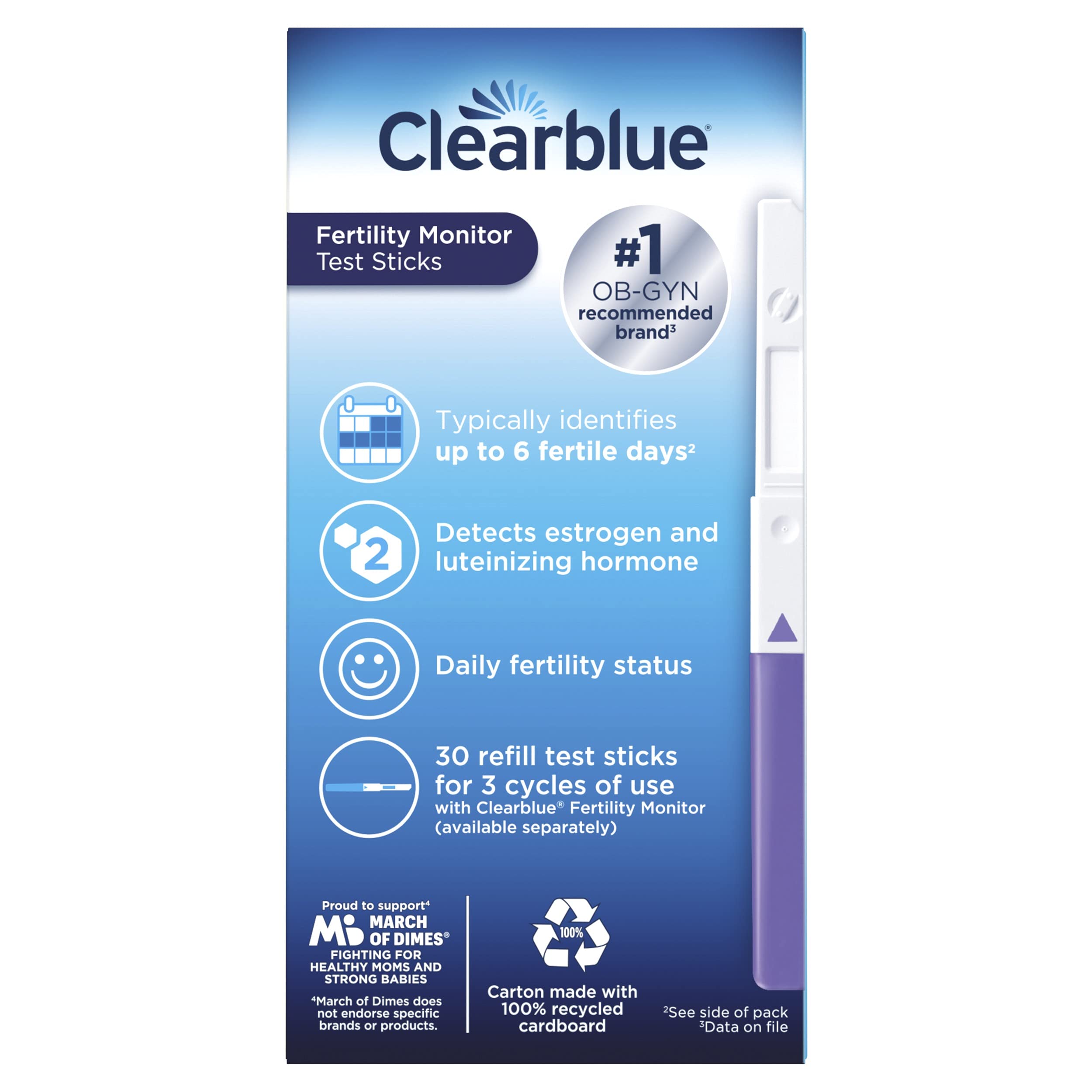 Clearblue Fertility Monitor Test Sticks, 30 count Clearblue uk supplements