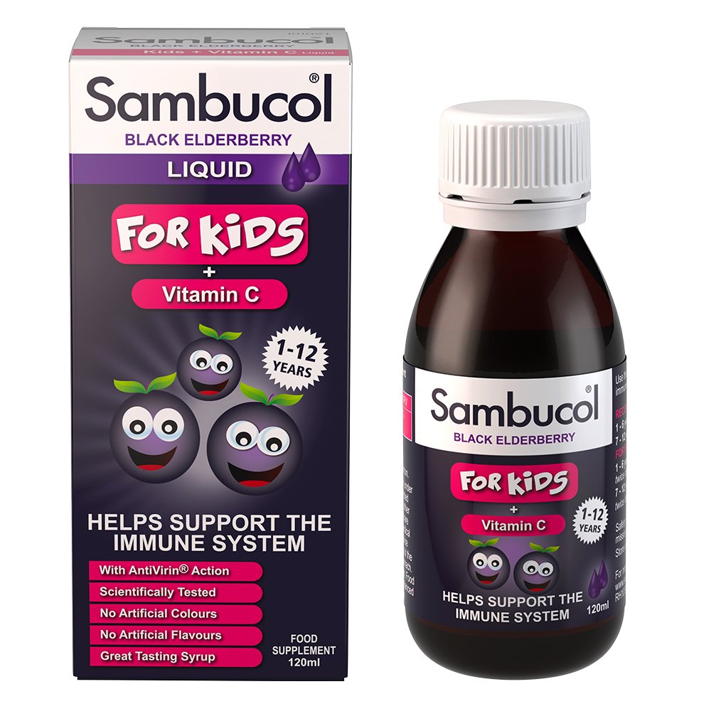 Sambucol Kids 120 ml For Immune Support, Drop Sambucol uk supplements