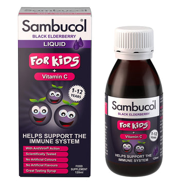 Sambucol Kids 120 ml For Immune Support, Drop Sambucol uk supplements