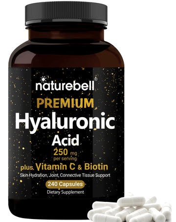 NatureBell Hyaluronic Acid Supplements 250mg | 240 Capsules, with Biotin 5000mcg NatureBell uk supplements