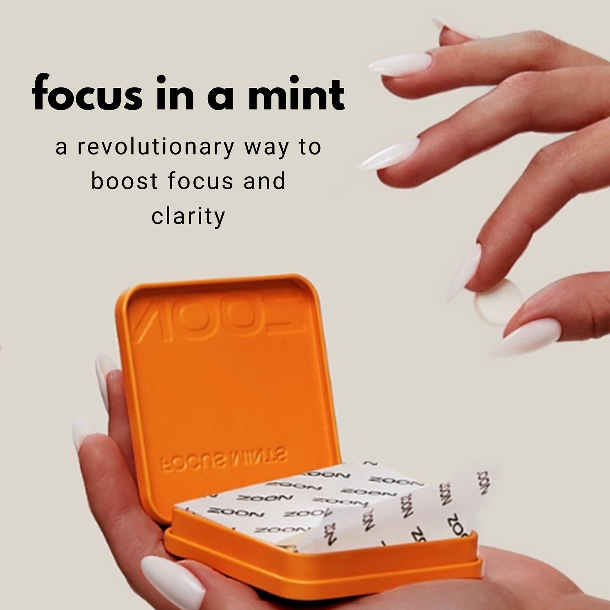 NOOZ Focus Mints Refill Bag - Caffeine-Free Brain Booster for Mental Clarity-Tangerine & Lemon Flavor | Sugar-Free, Travel-Friendly Supplement with Vitamin C, B6, B12 - Non-GMO, Clean Label, 150 Mints NOOZ uk supplements