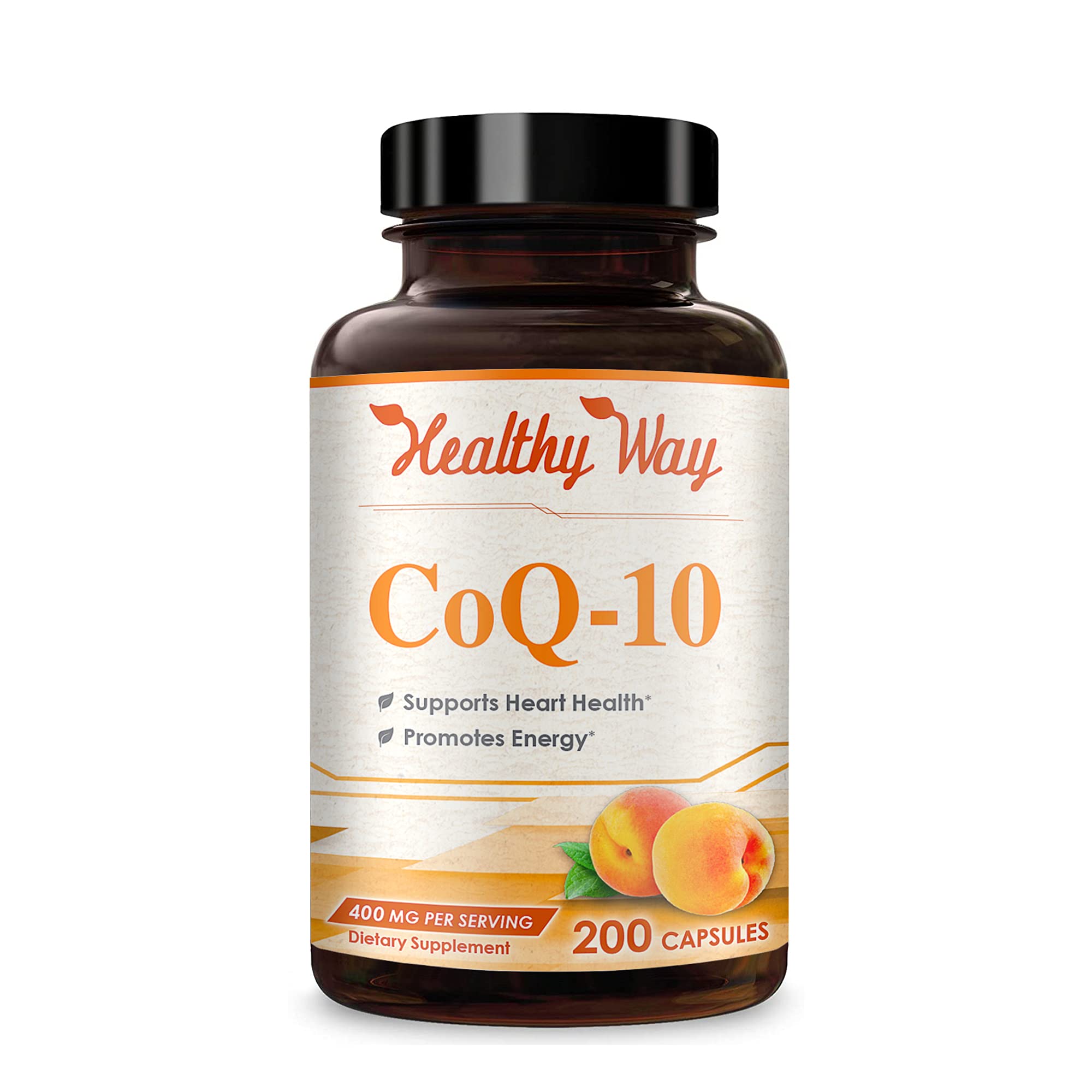 Healthy Way CoQ10 400mg 200 Capsules Non-GMO HealthyWayRx uk supplements