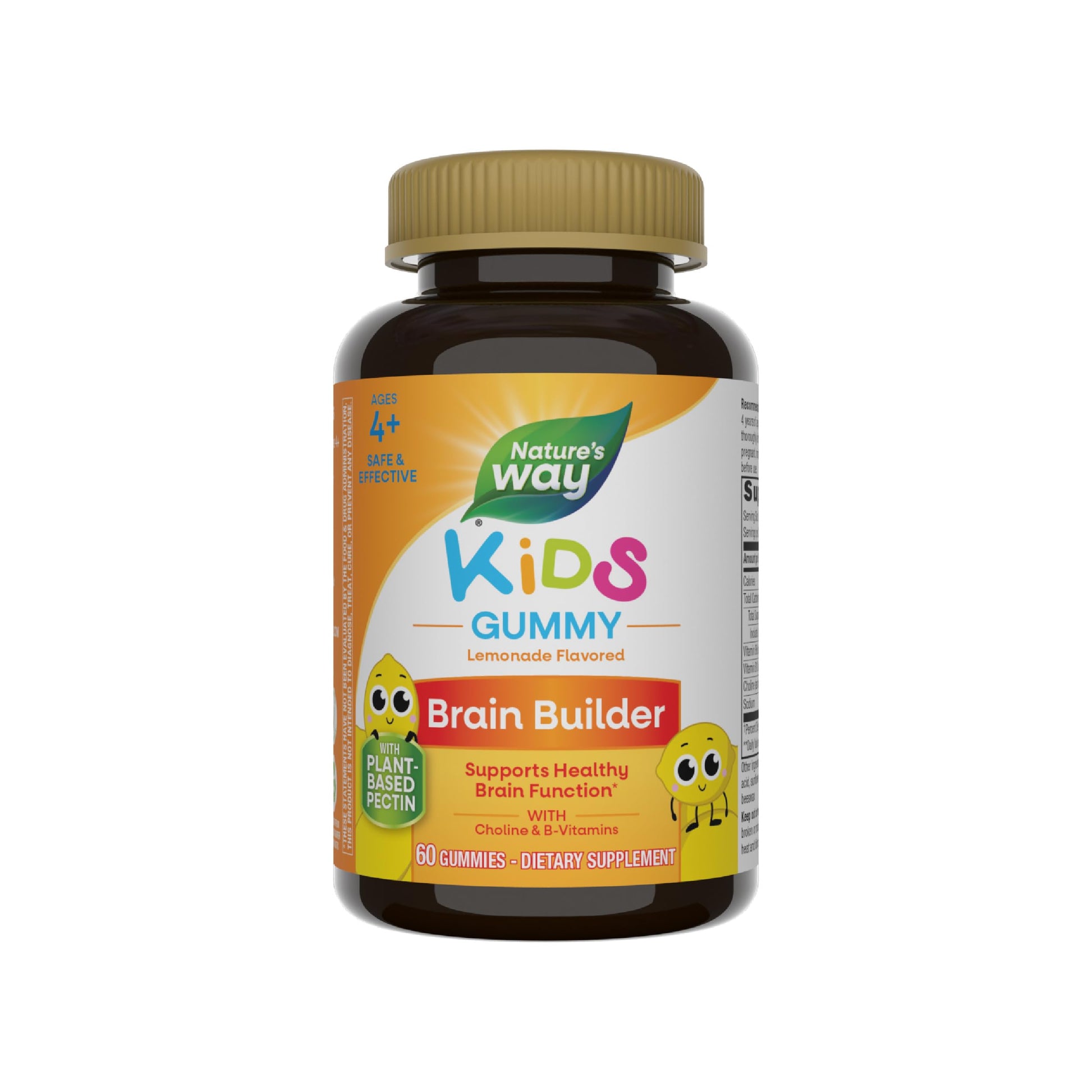 Nature's Way Kids Brain Supplement Gummies, Supports Healthy Brain Function*, Lemonade Flavored, 60 Gummies Nature's Way uk supplements