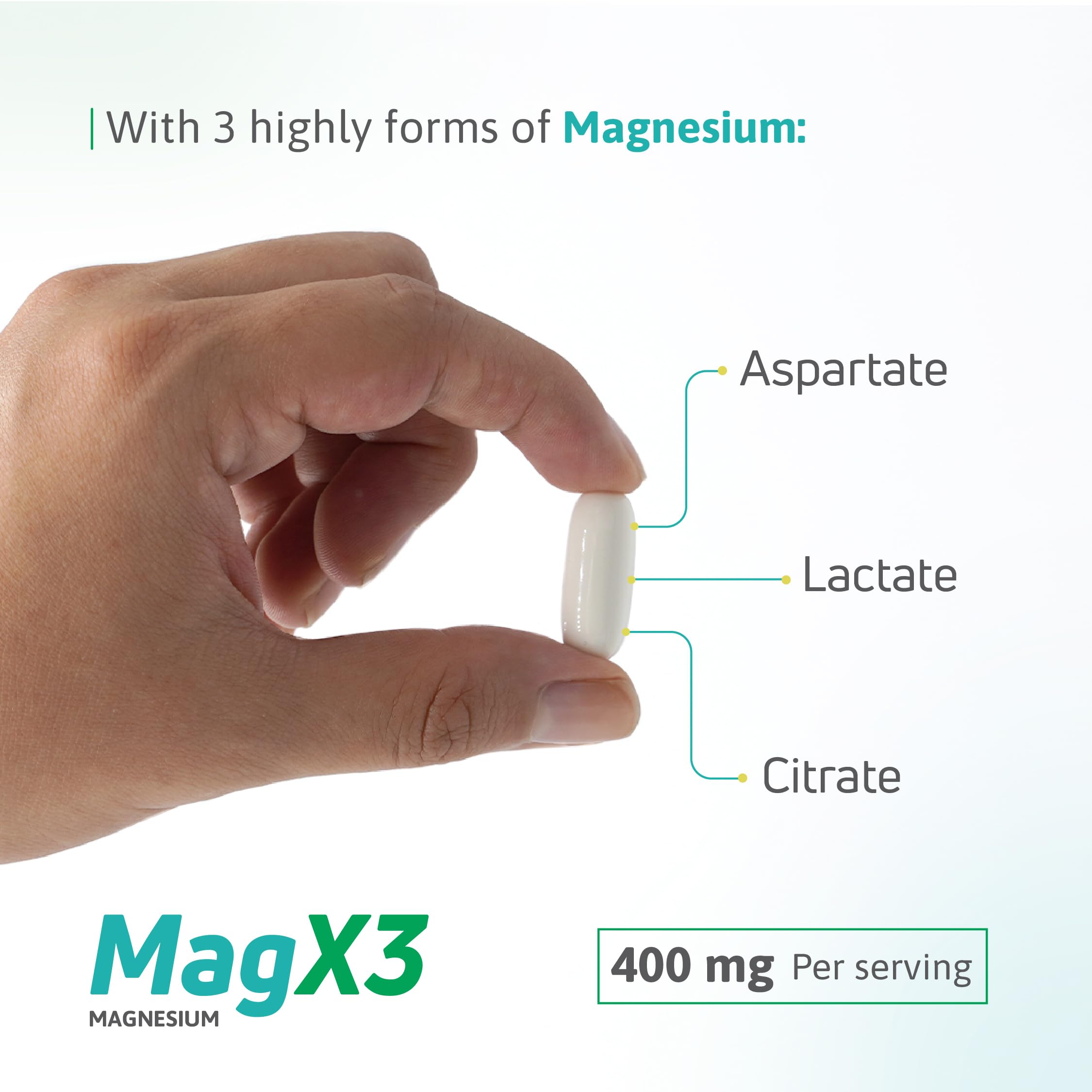 Magnesium Citrate Complex 400 mg – Triple Magnesium with Citrate, Aspartate & Lactate – High Absorption – 100 Softgels Nutra Nutrition uk supplements