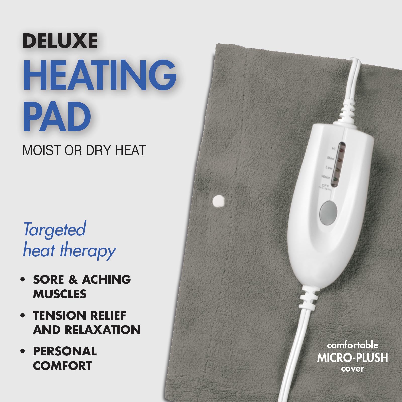 Pain Management Bundle 3-Piece | Personal Deep Tissue Massager | Muscle & Joint Pain Relief Gel | Deluxe Moist Dry Heating Pad | Therapeutic Care at Home | Whole Family Care Thera Care uk supplements