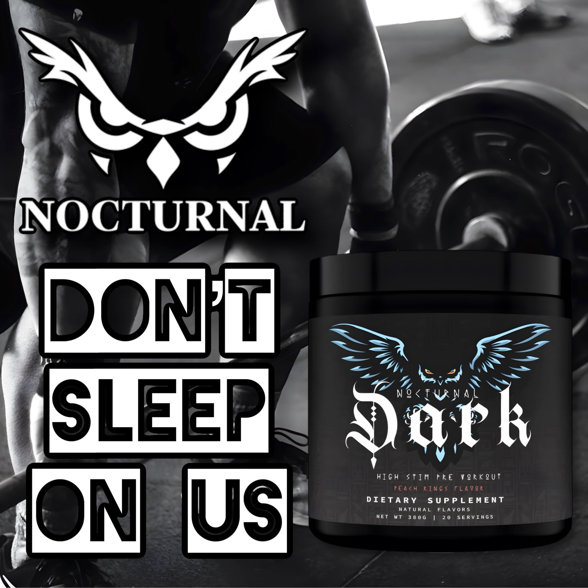 Nocturnal Labz Dark High Stim Pre Workout Powder | Potent Pre-workout Formula for Men Nocturnal uk supplements