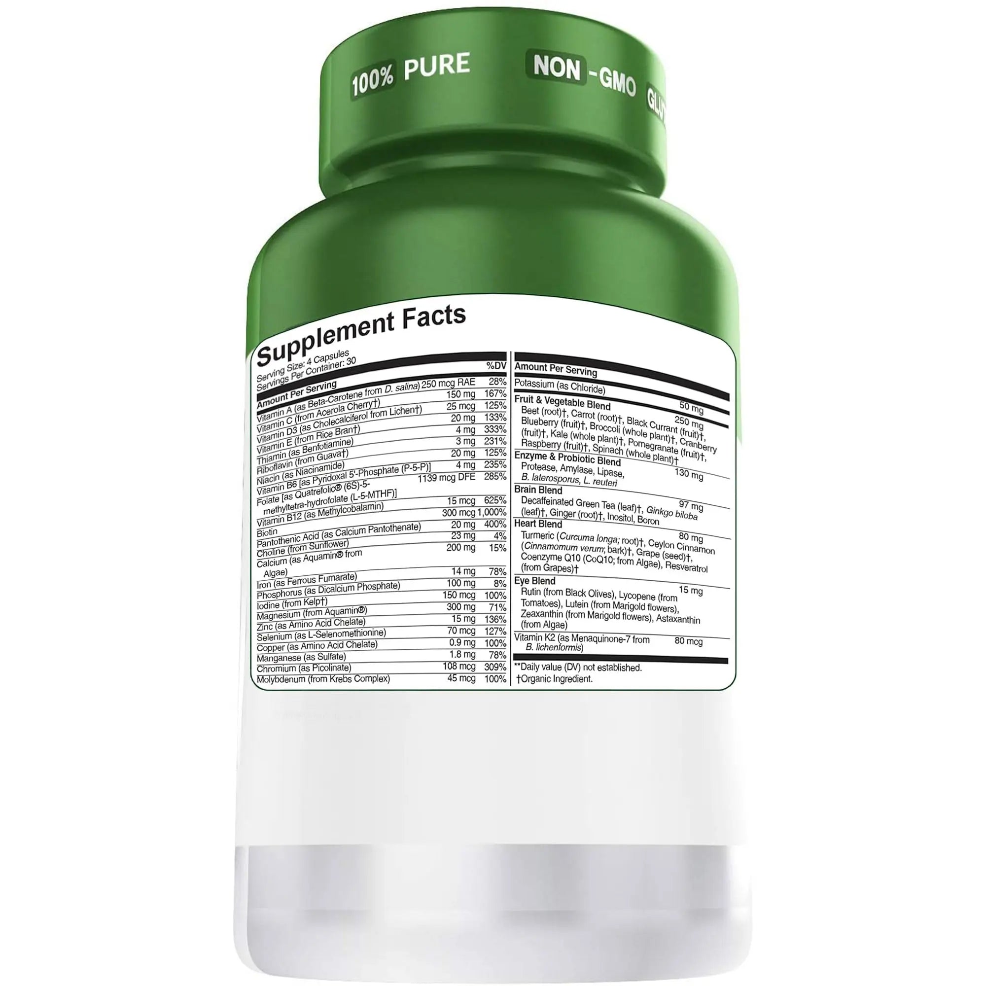 Herbtonics Whole Food Multivitamin for Men & Women – Vegan Multivitamin with Real Fruits & Veggies, Probiotics, CoQ10 Herbtonics uk supplements