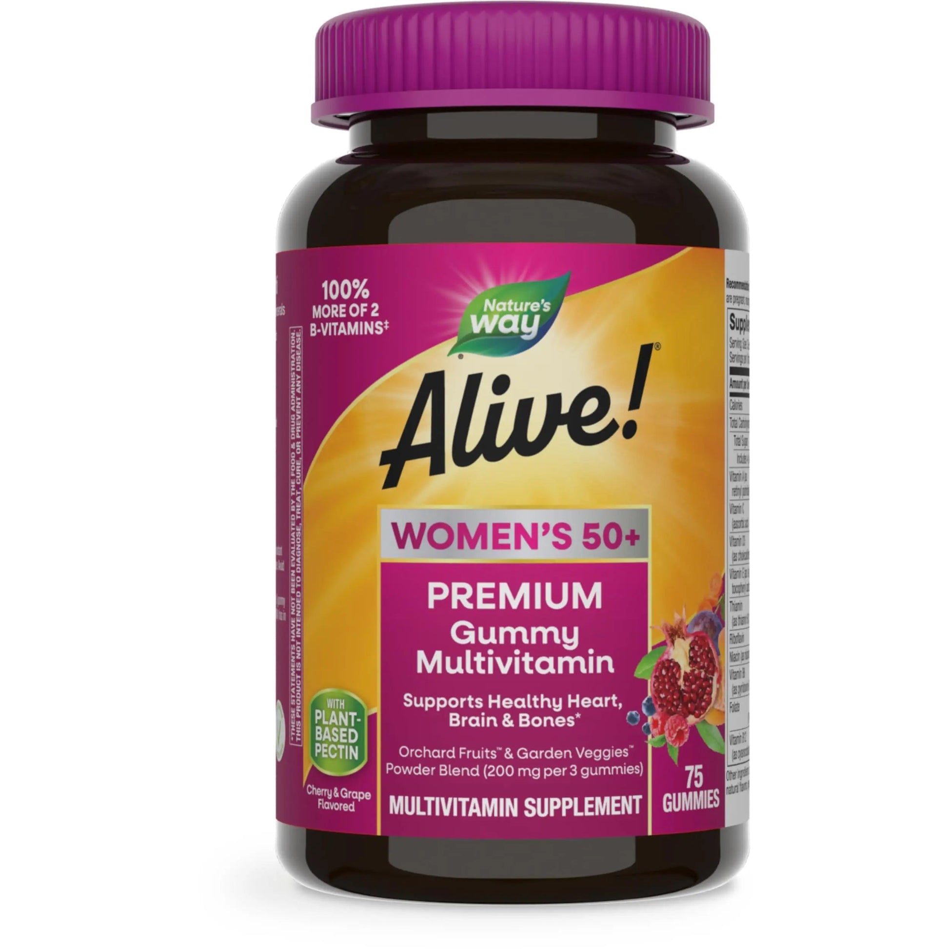 Nature’s Way Alive! Women’s 50+ Premium Gummy Multivitamin, Supports Healthy Heart, Brain & Bones*, B-Vitamins Nature's Way uk supplements