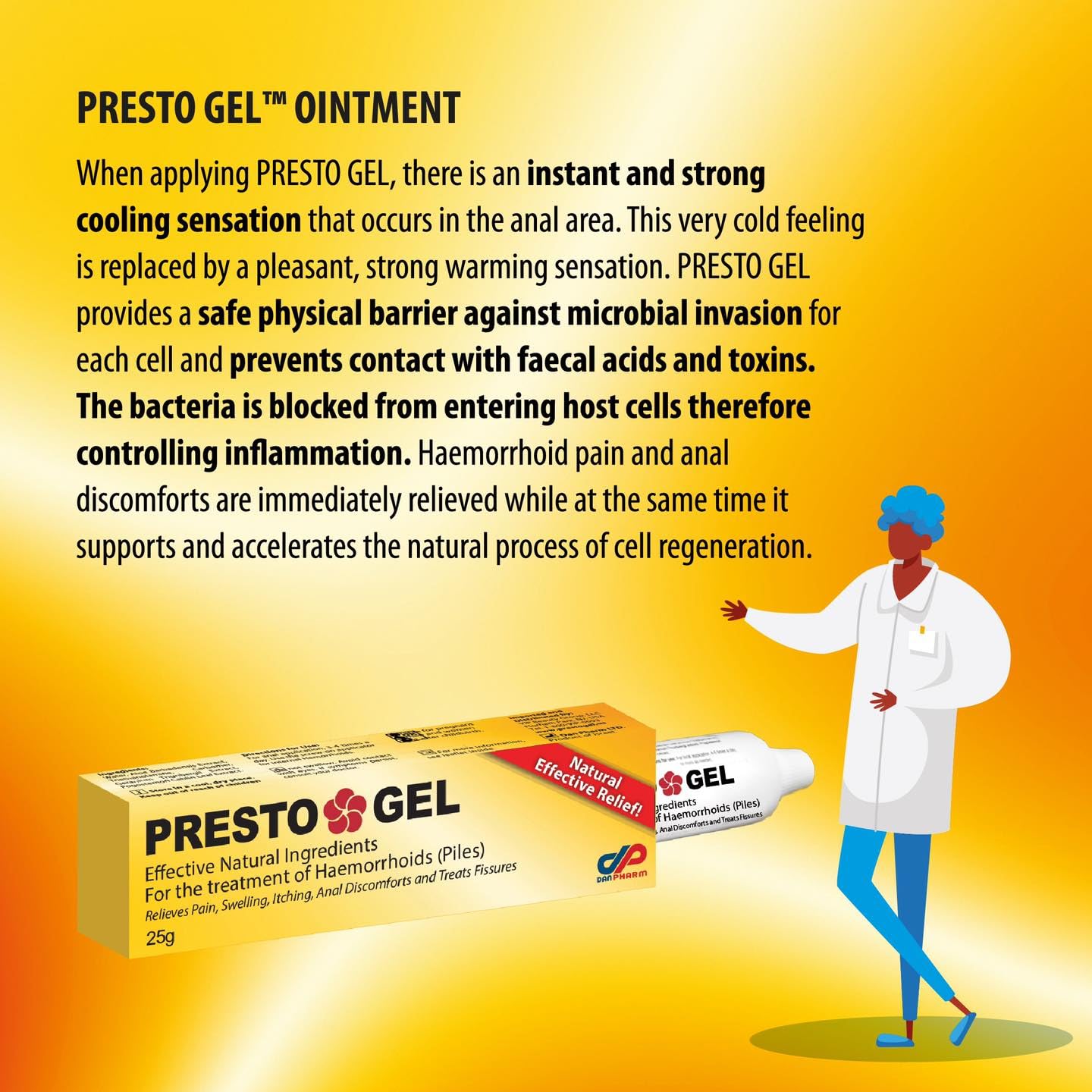 DR. SCHAVIT Presto Gel for Internal and External Hemorrhoids (Piles). A Natural Hemorrhoid Treatment Hemorrhoid Cream. Immediate Relief 25gr DR. SCHAVIT uk supplements