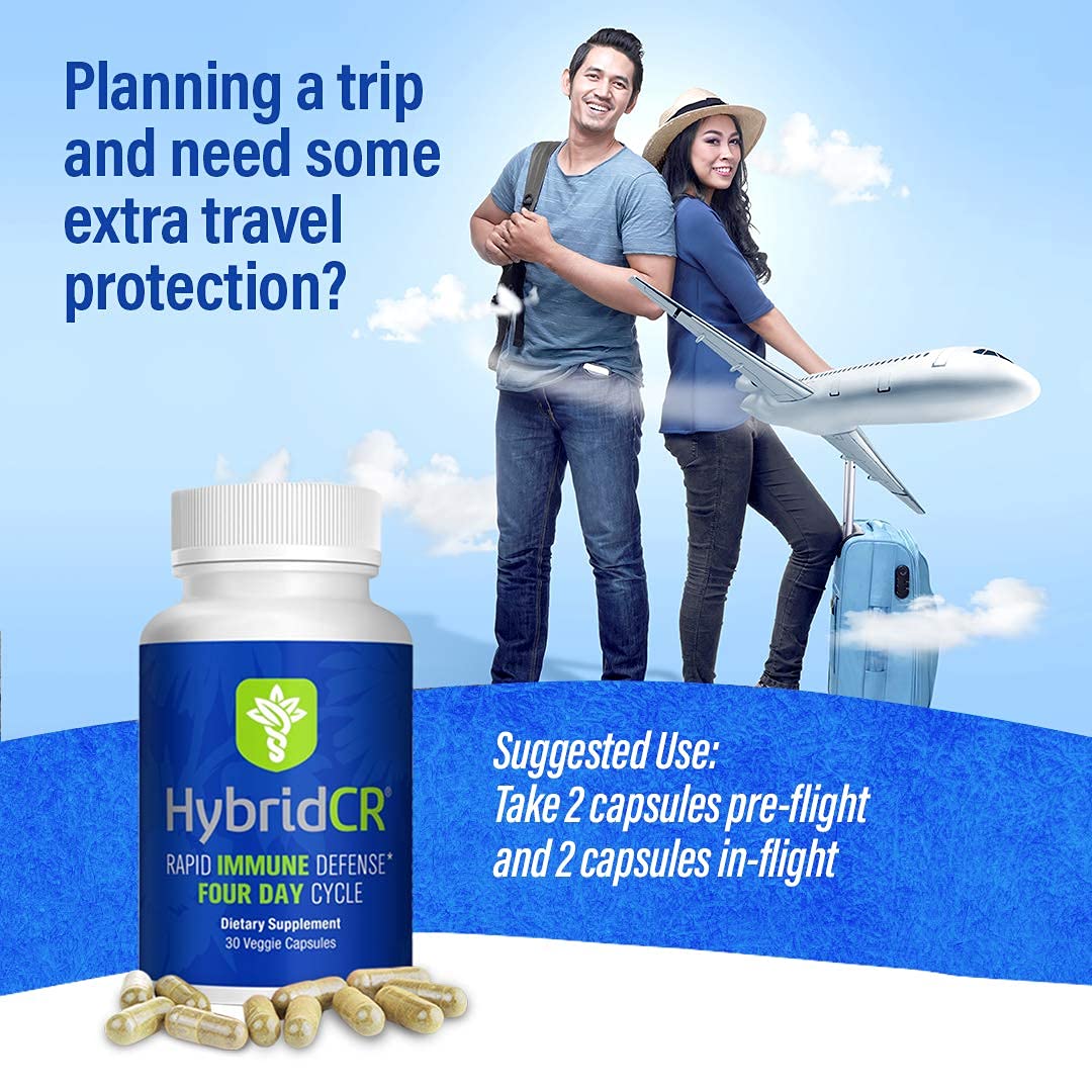 HybridCR Rapid Immunity Supplement | Zinc, Echinacea, Andrographis, Ginseng, Selenium, Gluten-Free & Non-GMO | 5-in-1 Immune Support Supplement | Pharmacist Formulated 1 Month Supply (30 Veggie Caps) Hybrid Remedies uk supplements