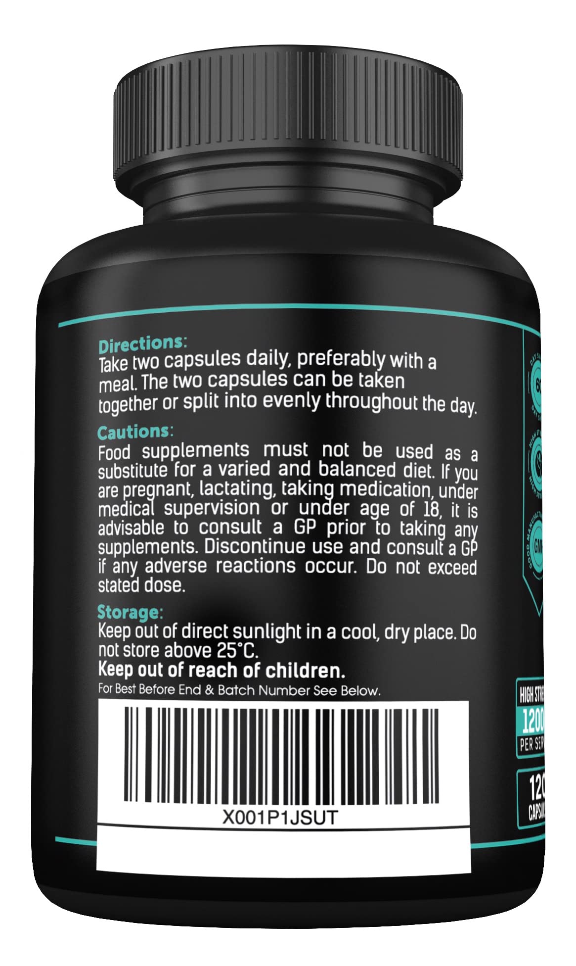 Magnesium Glycinate Supplements & Vitamin B6 - 120 High Strength Capsules SS Sport Supplies uk supplements