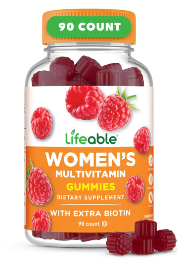 Lifeable Womens Multivitamin Gummy | with Vitamin A, C, D, E, Niacin, B6, Folate, B12, Biotin, Pantothenic Acid, Iodine, Zinc | Lifeable uk supplements