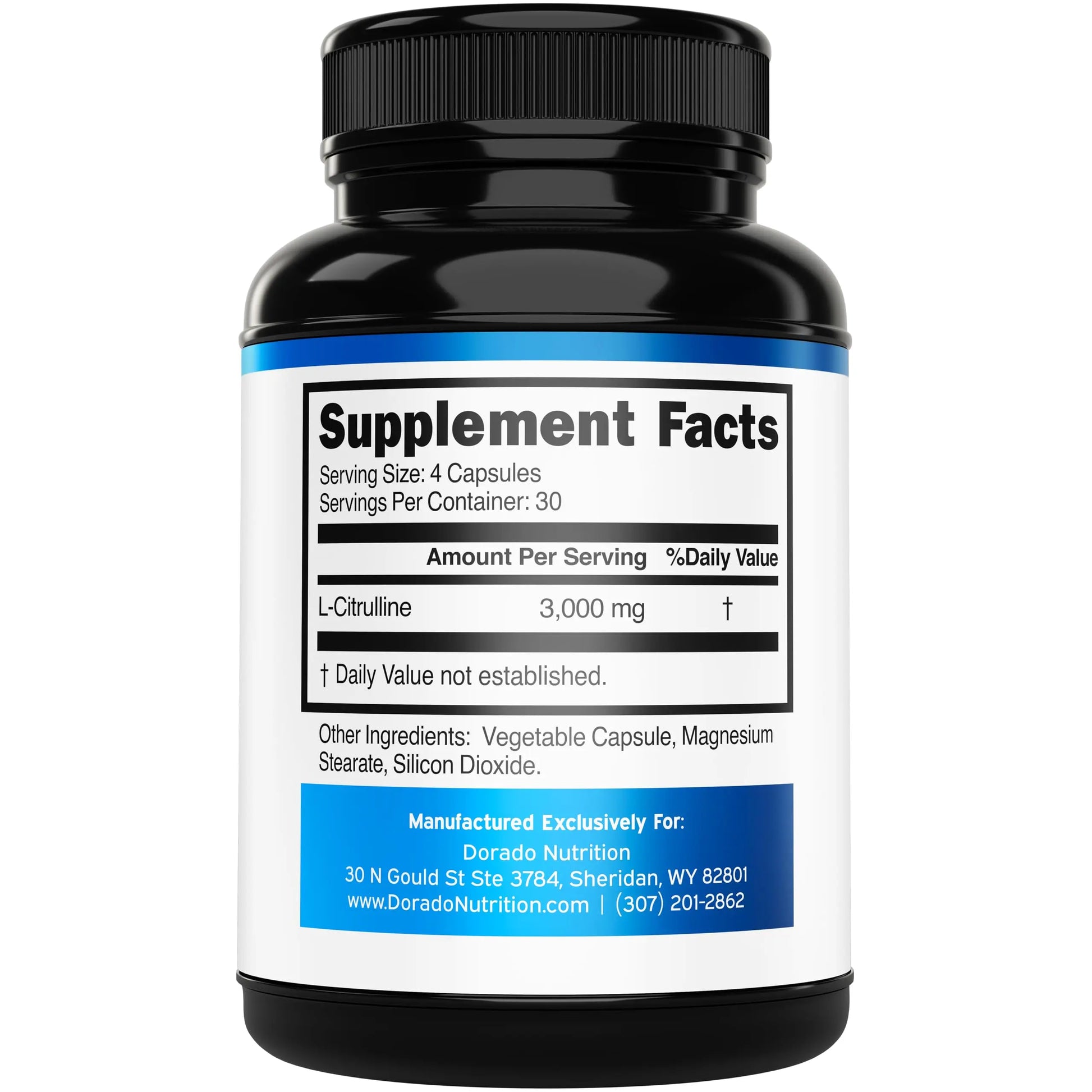 L Citrulline 3000mg Supplement (120 Capsules) Support L Arginine & Nitric Oxide Pills - L-Citrulline For Men & Women - Muscle Recovery & Pump Supplement - 3rd Party Tested DORADO NUTRITION uk supplements