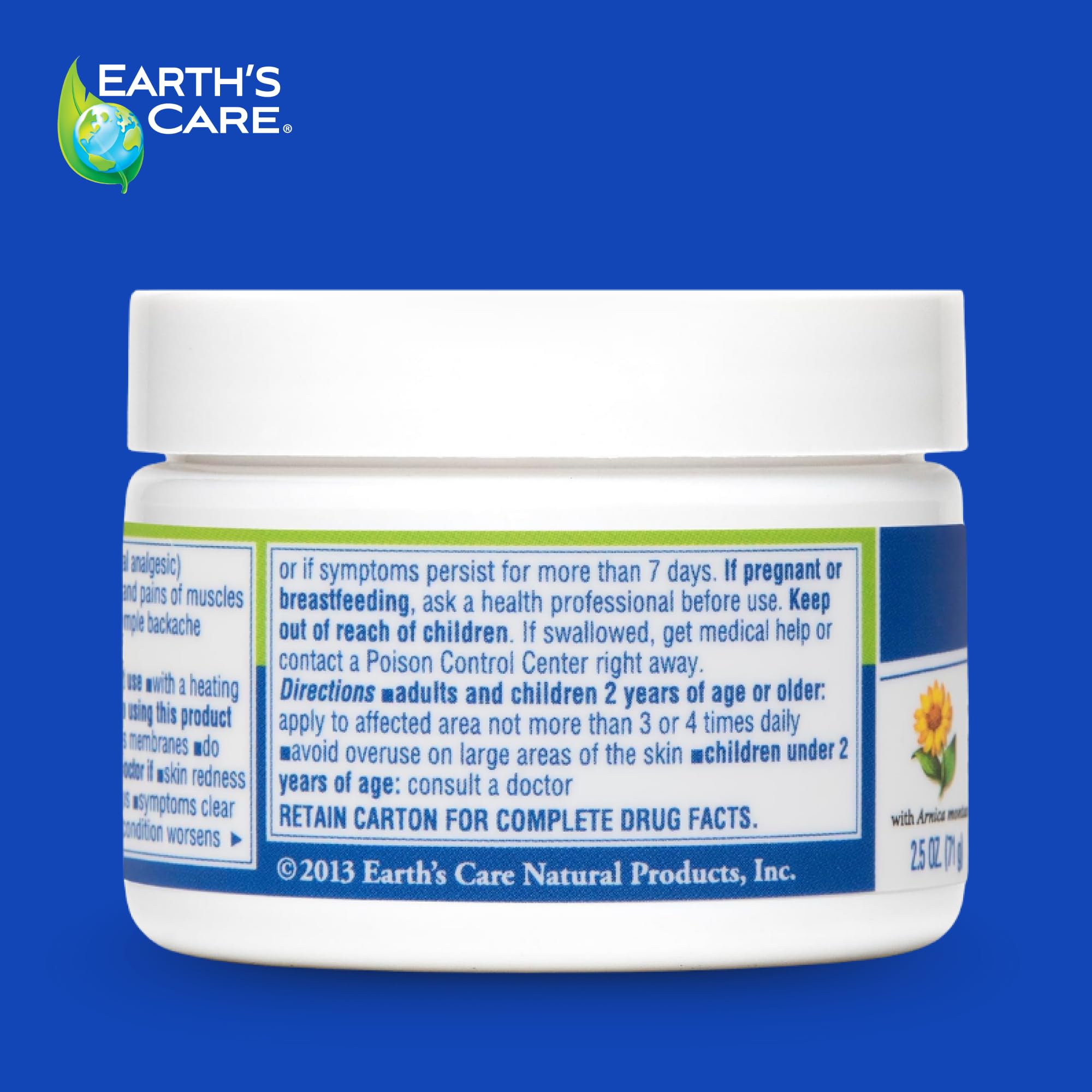 Earth's Care Muscle & Joint Rub - for Sore Muscles, Bruises, Aches and Strains - 2.5 OZ. Earth's Care uk supplements