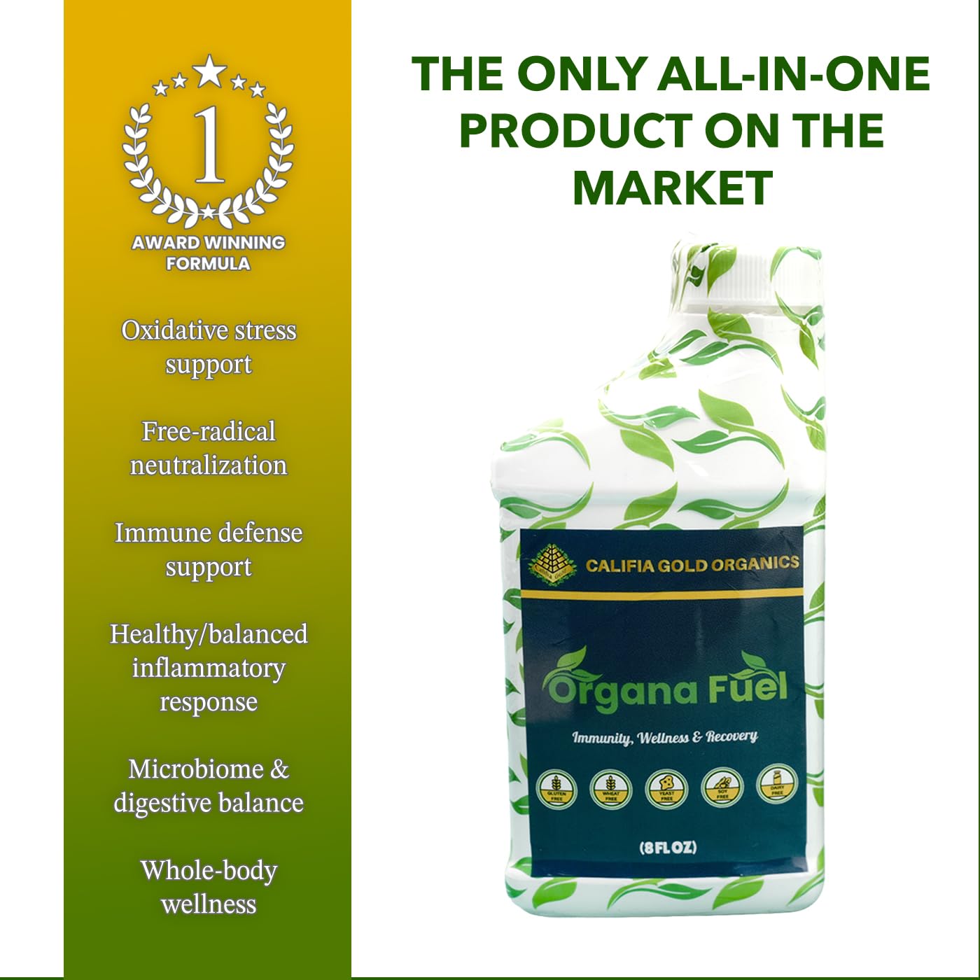 Organa Fuel 30-Day Supply: Advanced Liquid Immune Support Supplement, Supports Cellular, Gut & Organ Health, Vitamins, Minerals, Superfoods, Antioxidant. for Adults & Kids 12+ - 8 fl oz (Pack of 1) Organa Fuel uk supplements