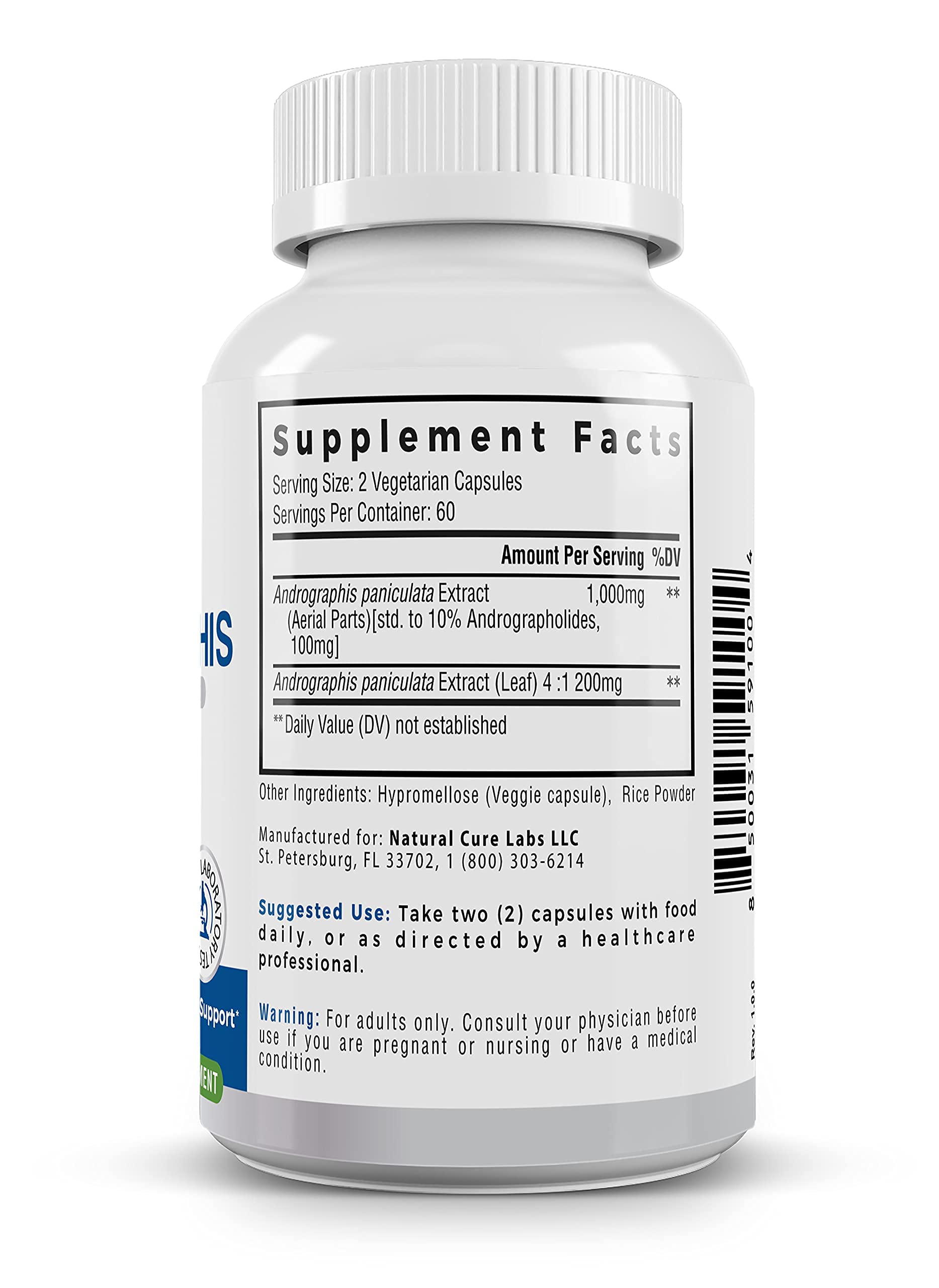 Palmara Health Premium Andrographis Paniculata Extract 1,200mg with 100mg Andrographolides Vegan Capsules for Immune & Digestive Support, Non-GMO, Gluten Free, Herbal Dietary Supplement Palmara Health uk supplements