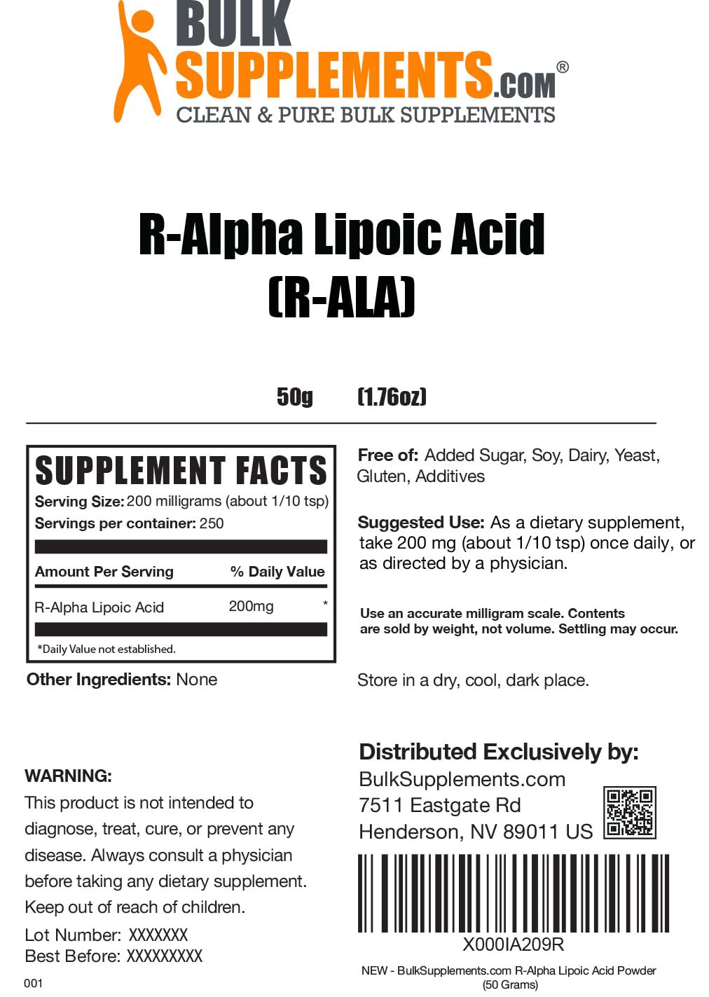 BULKSUPPLEMENTS.COM R-Alpha Lipoic Acid Powder - ALA Supplement, R Alpha Lipoic BULKSUPPLEMENTS.COM uk supplements