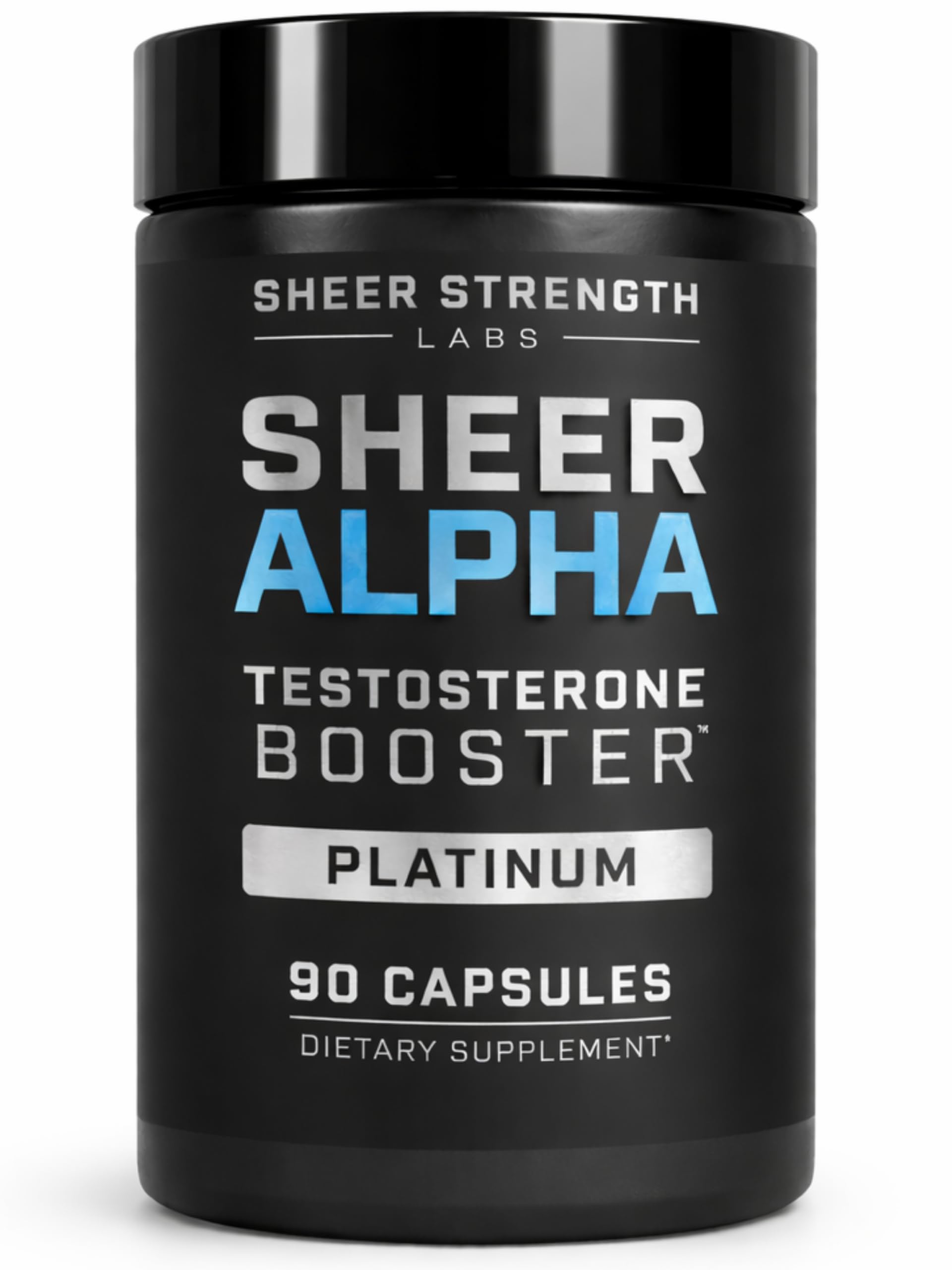 Testosterone Booster for Men - Sheer Alpha T-Booster - Clinically Backed Dose, Strongest Formula - Made in USA - Premium Blend of Fadogia Agrestis Tongkat Ali and Shilajit. 30 Servings Sheer Strength Labs uk supplements