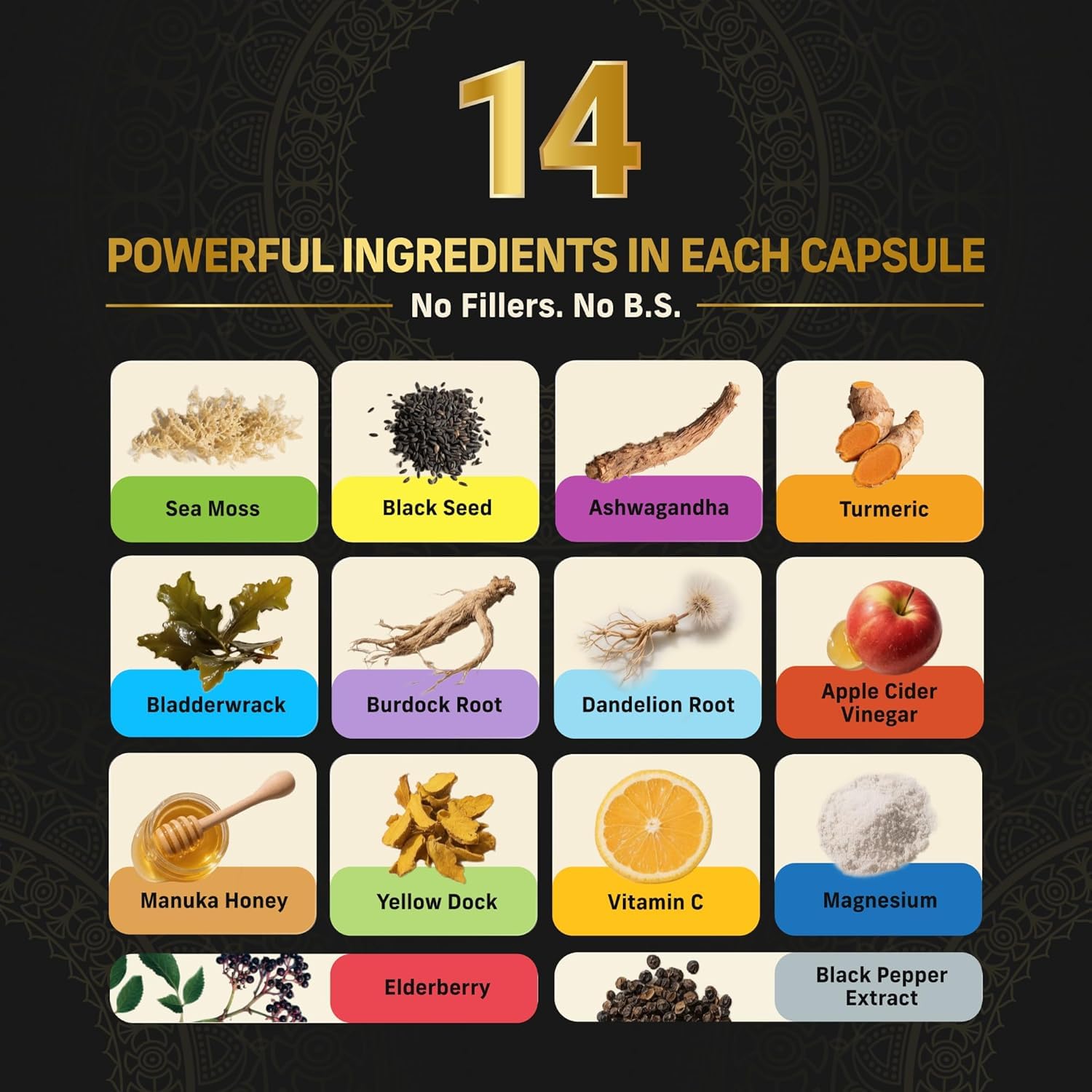 Alpha Tribe Multivitamin for Men with Sea Moss, Black Seed Oil, Ashwagandha, Turmeric, Bladderwrack, Burdock, Vitamin C, Elderberry, Manuka | Daily Vitamins & Minerals Supplement Capsules - 240 Count Alpha Tribe uk supplements