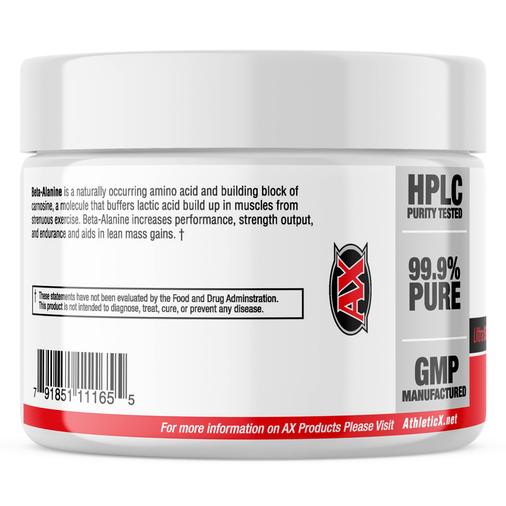 AX Pure Beta Alanine Powder 250 Grams Athletic Xtreme uk supplements