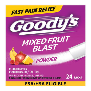 Goody's Pain Relief Powders, Extra Strength Headache Powder Mixed Fruit Blast, 24 ct (Pack of 1) Goody's uk supplements