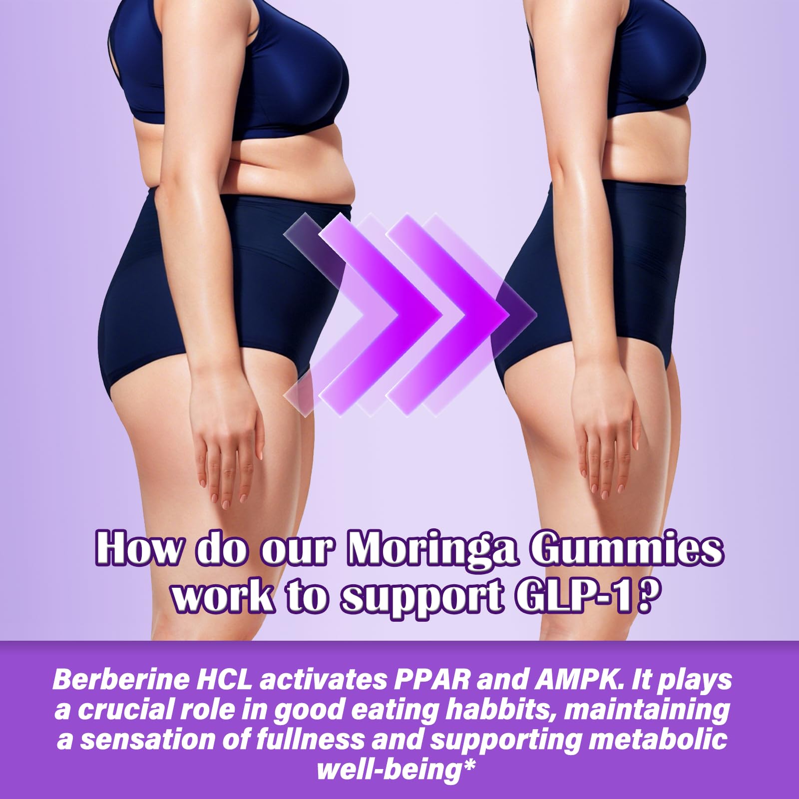 AuraraNeNourish Organic Moringa Oleifera Gummies for Women & Men, 8-in-1 Superfood Blend w. Berberine HCl & Moringa Leaf Extract for GLP-1 Support & Energy Immune Joint & Gut Health Sugar-Free AuraraNeNourish uk supplements