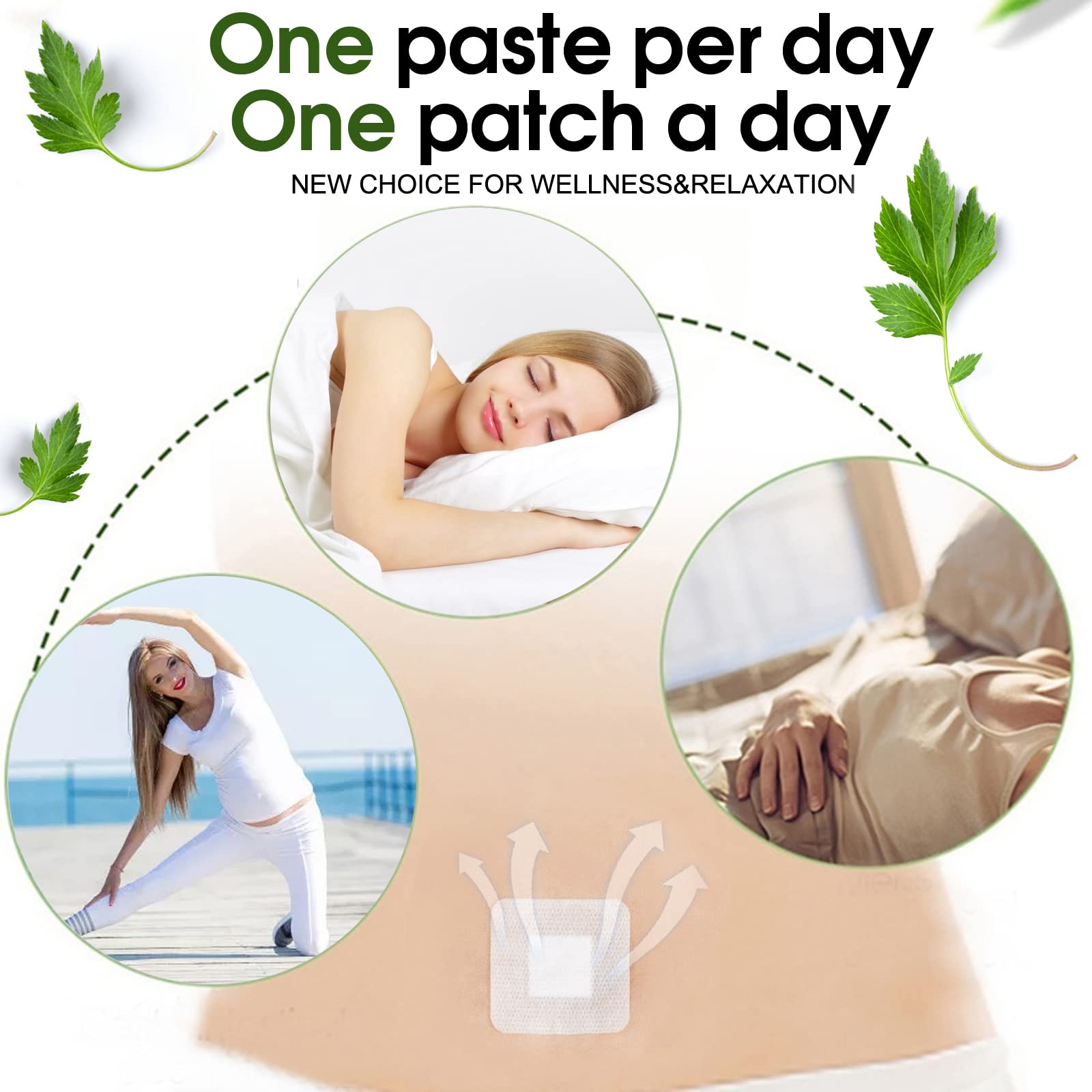 Bubchen Mugwort Belly Patch,30Pcs Natural Wormwood Essence and 30Pcs Belly Sticker BURWSEKK uk supplements