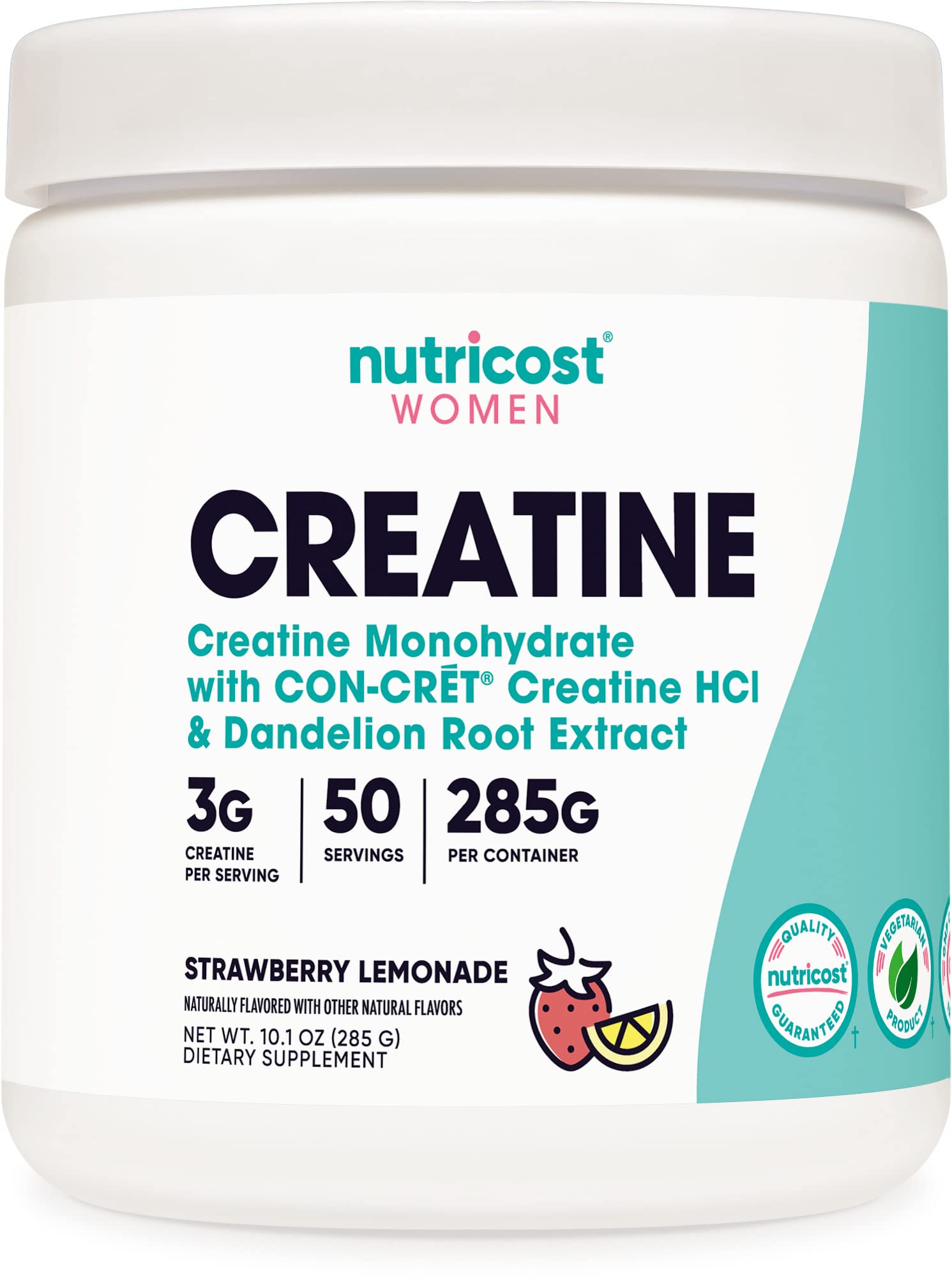 Nutricost Creatine Monohydrate Powder for Women, Micronized, Strawberry Lemonade Nutricost uk supplements