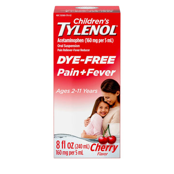 Children's Tylenol Liquid Pain Relief & Fever Medicine, Oral Suspension, Dye-Free, Acetaminophen, No Aspirin, No Ibuprofen, No High Fructose Corn Syrup; Cherry Flavor, 8 fl. oz.; Pack of 1 Tylenol uk supplements