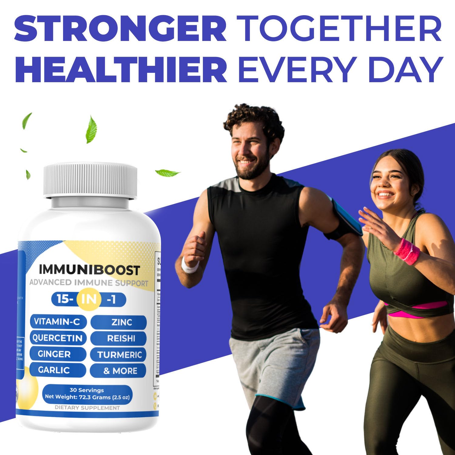 15 in 1 Immune Support Supplement 120 Capsules with Powerful Blend of Turmeric, Ginger, Vitamin C and Zinc Immune Booster for Adults ImmuniBoost uk supplements