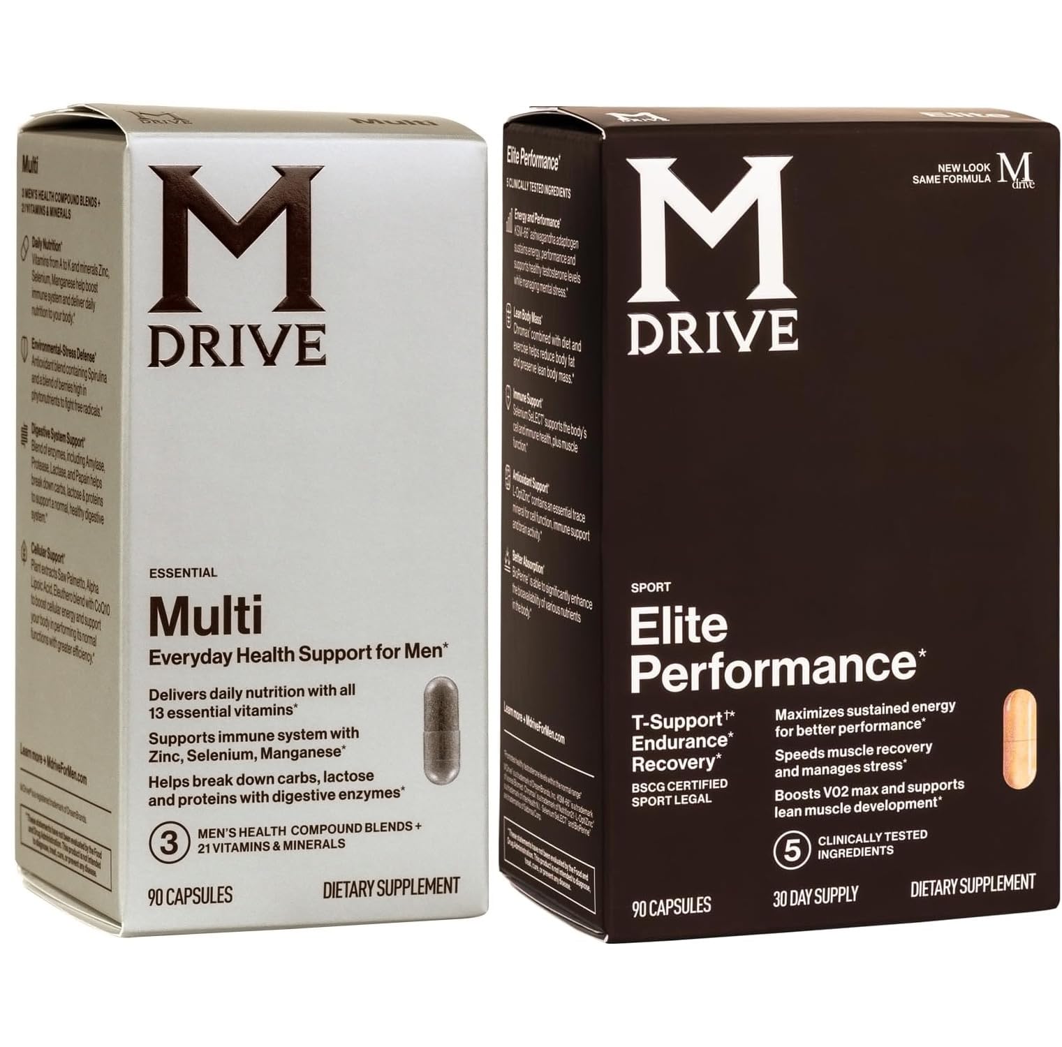 Mdrive Elite Multi - Natural Energy, Strength, Stress Relief, Lean Muscle, Immune Health Support from Zinc, Selenium, Manganese & Vitamin D, Enzymes for Digestive Support Mdrive uk supplements