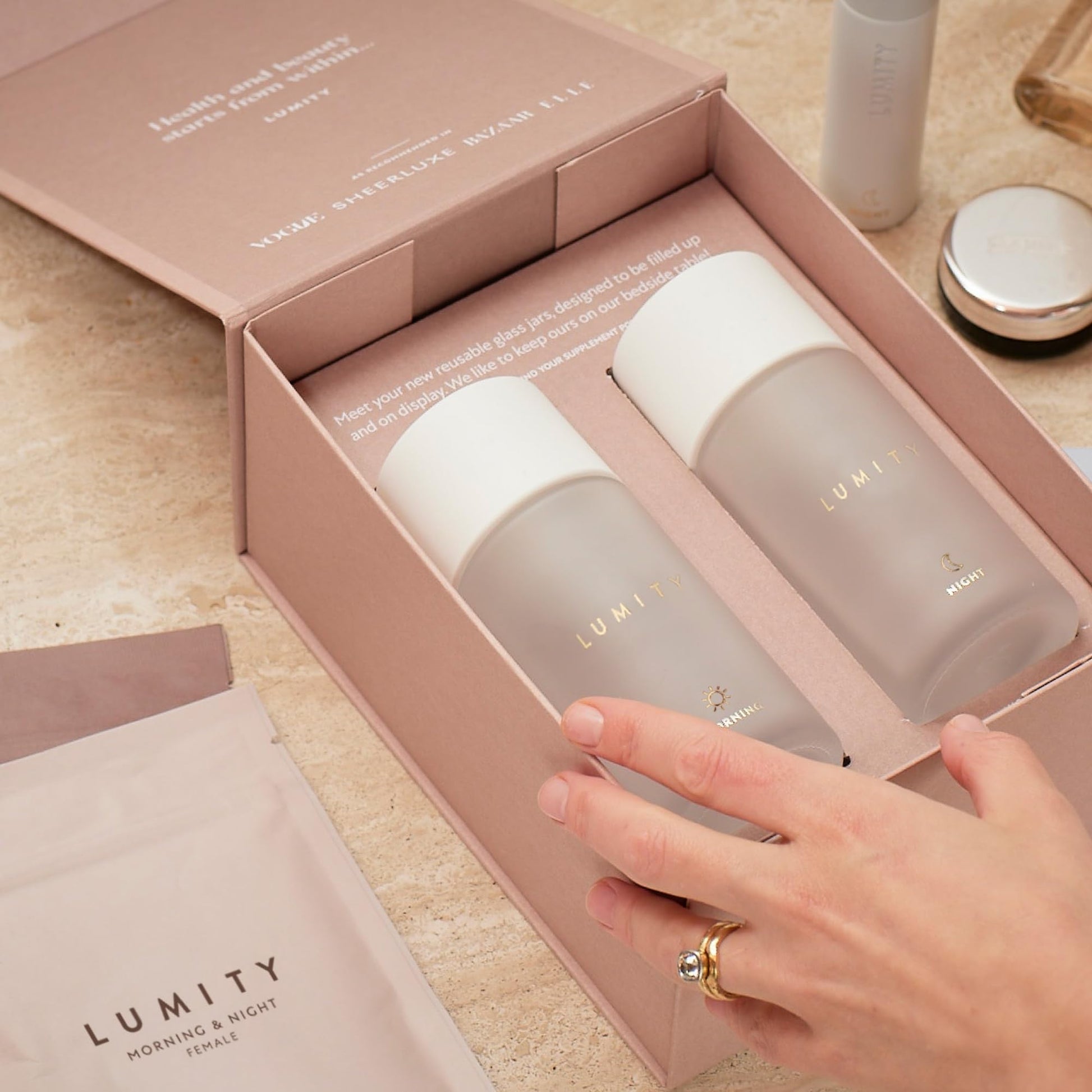 Lumity Morning & Night Female Supplement - 24-Hour Nutritional Support for Perimenopause, Energy, Sleep Quality, Hormones, Skin & Eye Health - Vitamins, Minerals, Amino Acids & Omega 3s, 4-Week Supply LUMITY uk supplements