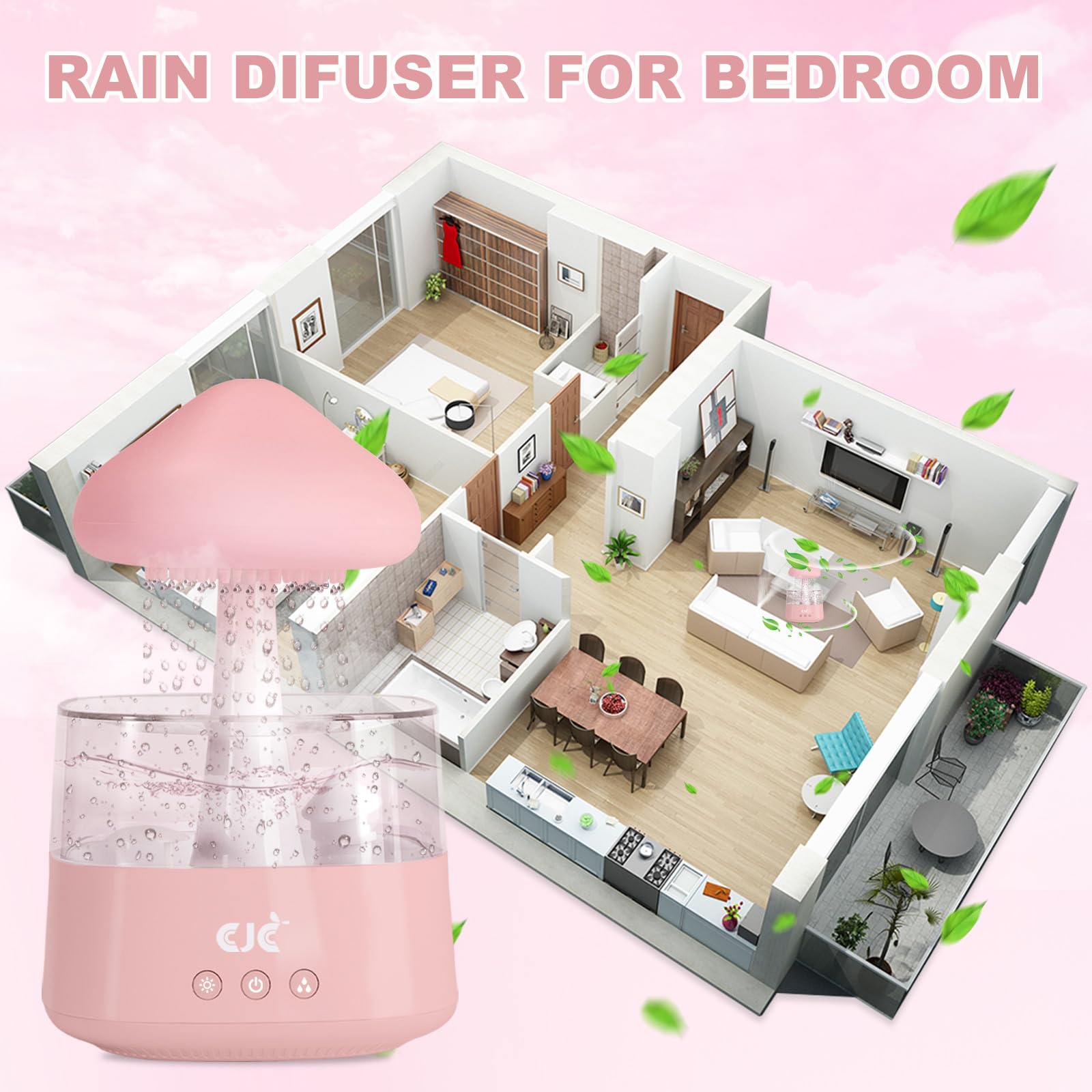 Humidifiers for Bedroom, 7 Color-Changing Led Night Lights, Aromatherapy Essential Oil cjc uk supplements