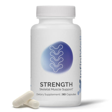 InfiniWell Strength - Muscle Recovery Supplements for Healthy Aging - HMB Supplement for Stamina, Endurance, Strength Gains & Mobility - Nourish Healthy Muscle Mass & Tissue Quality (90 Capsules) InfiniWell uk supplements