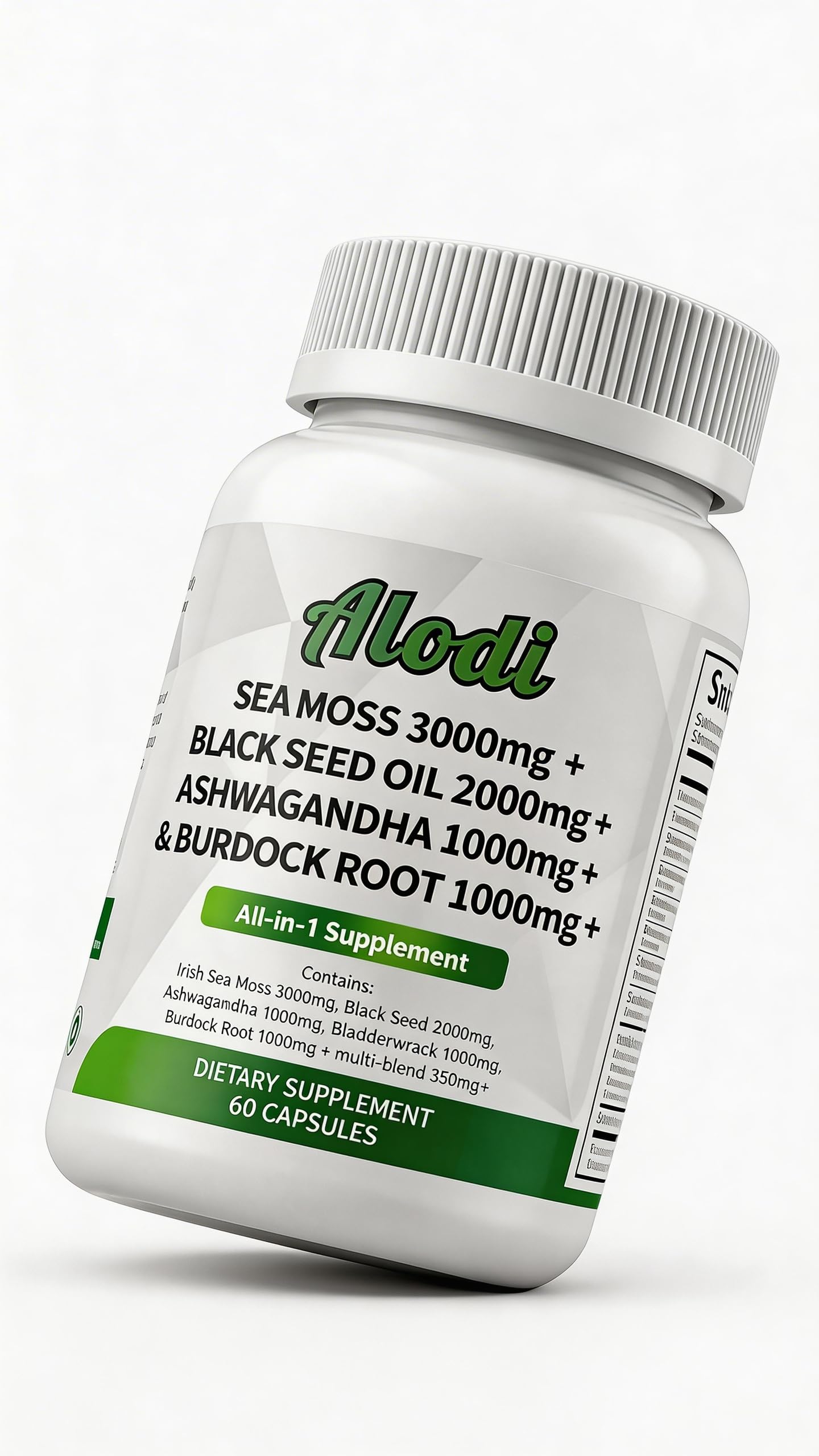 ALODI Super Seaweed Blend Supplement - Contains KSM-66 Ashwagandha, Black Seed Oil, Burdock Root, Kelp, Supports Digestion, Sleep, and Immune Health ALODI uk supplements