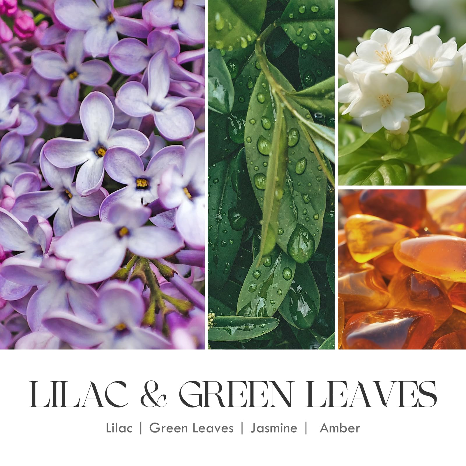 AOOVOO Lilac Candle, Candles Gifts for Women, Green Leaves Lilac Candle, Scented Candle AOOVOO uk supplements
