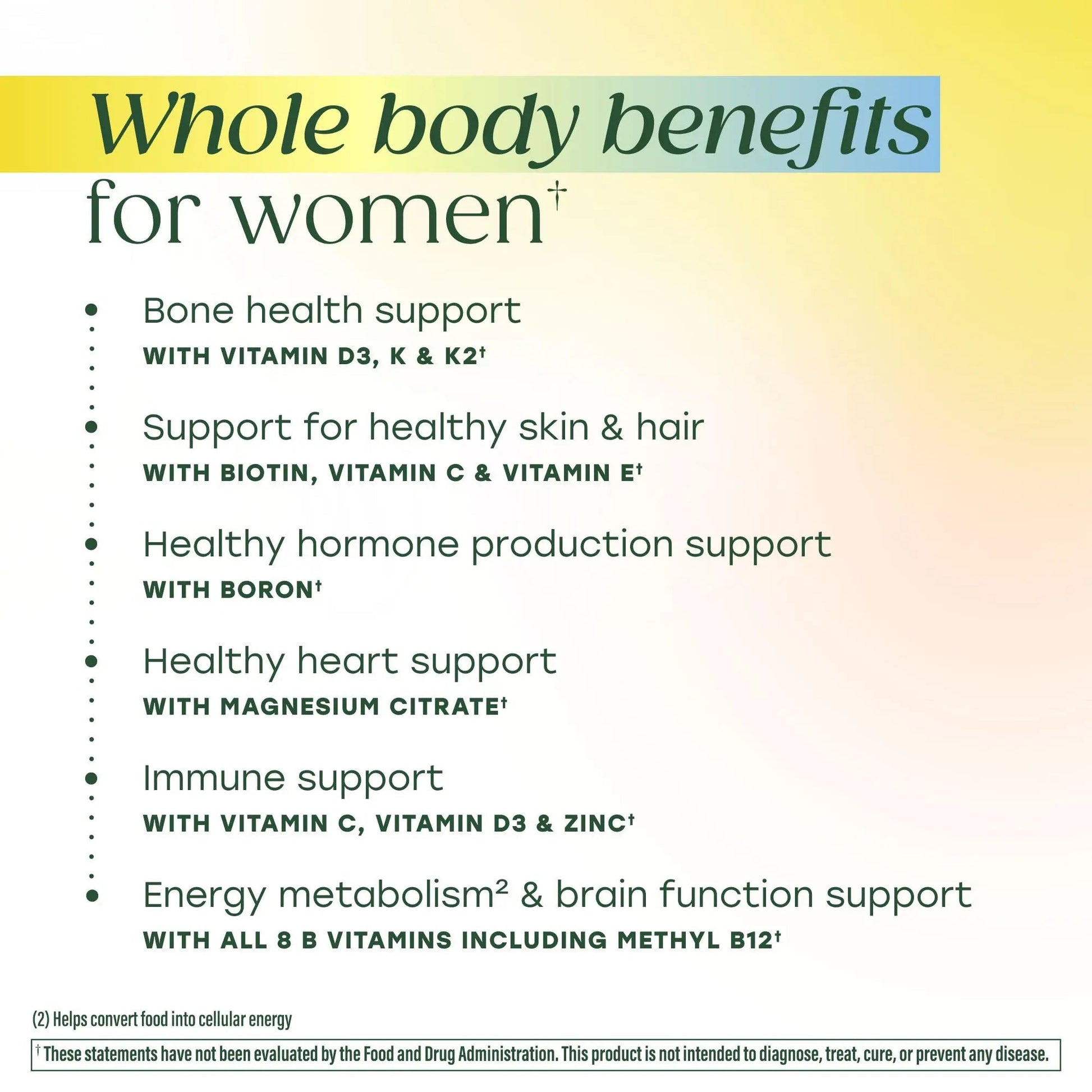 MegaFood Whole Body Womens Multivitamin - Multivitamin for Women - Vitamin D3 K2, Magnesium Citrate, Folate, Biotin, Iron MegaFood uk supplements