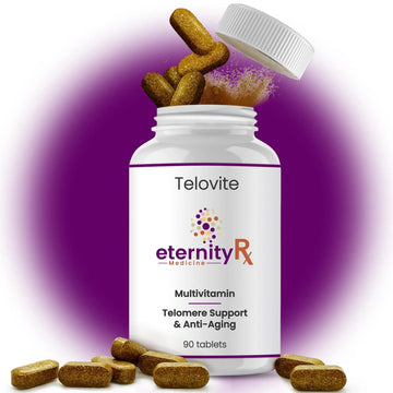 Telovite Daily Multivitamin for Men & Women – Telomere & Cellular Health Support – High Potency Vitamins A, D, E, C, B-Complex Eternity Medicine Rx uk supplements