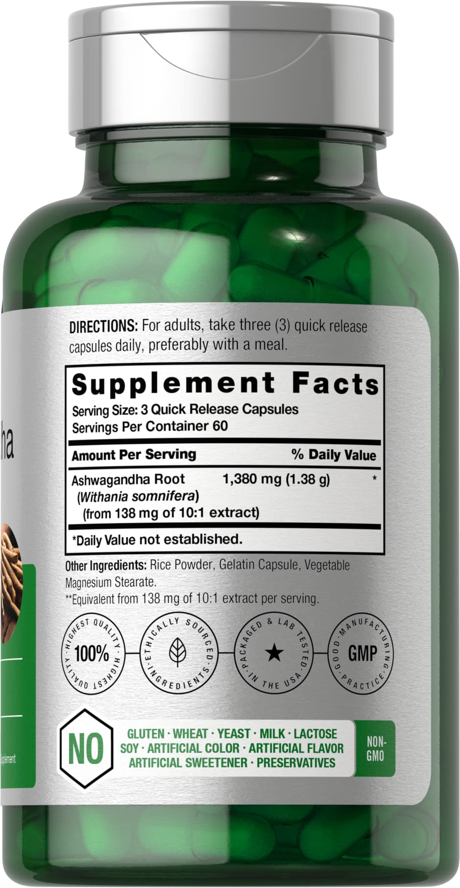 Horbäach Ashwagandha Root Supplement | 180 Capsules | for Women and Men | Herbal Extract | Non-GMO, Gluten Free Horbäach uk supplements